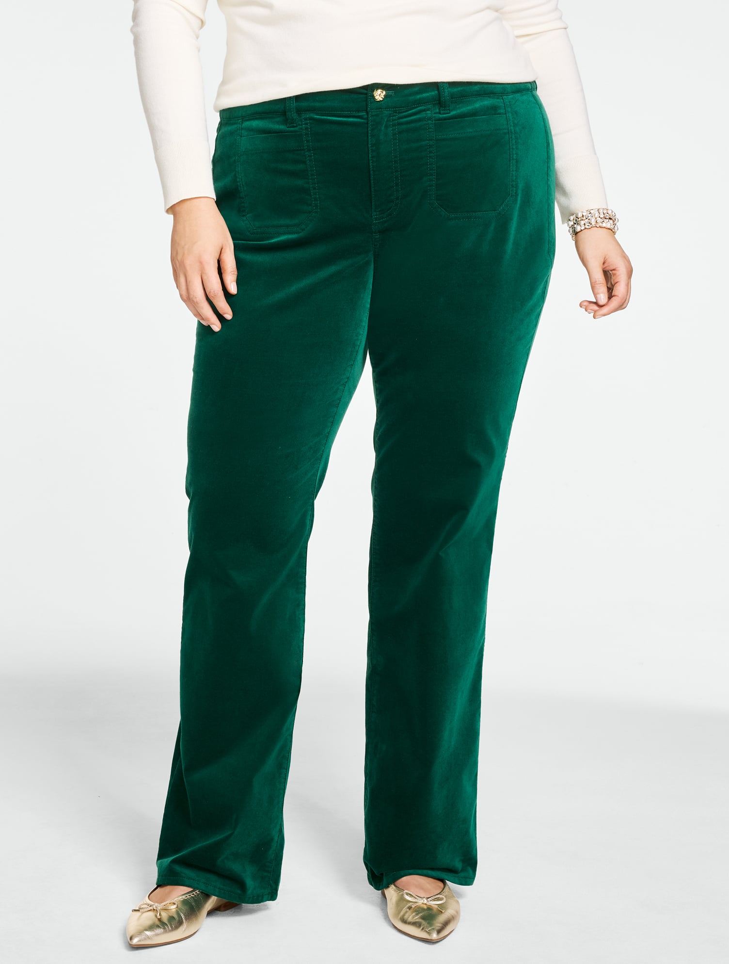 Velveteen Patch Pocket Bootcut Pant