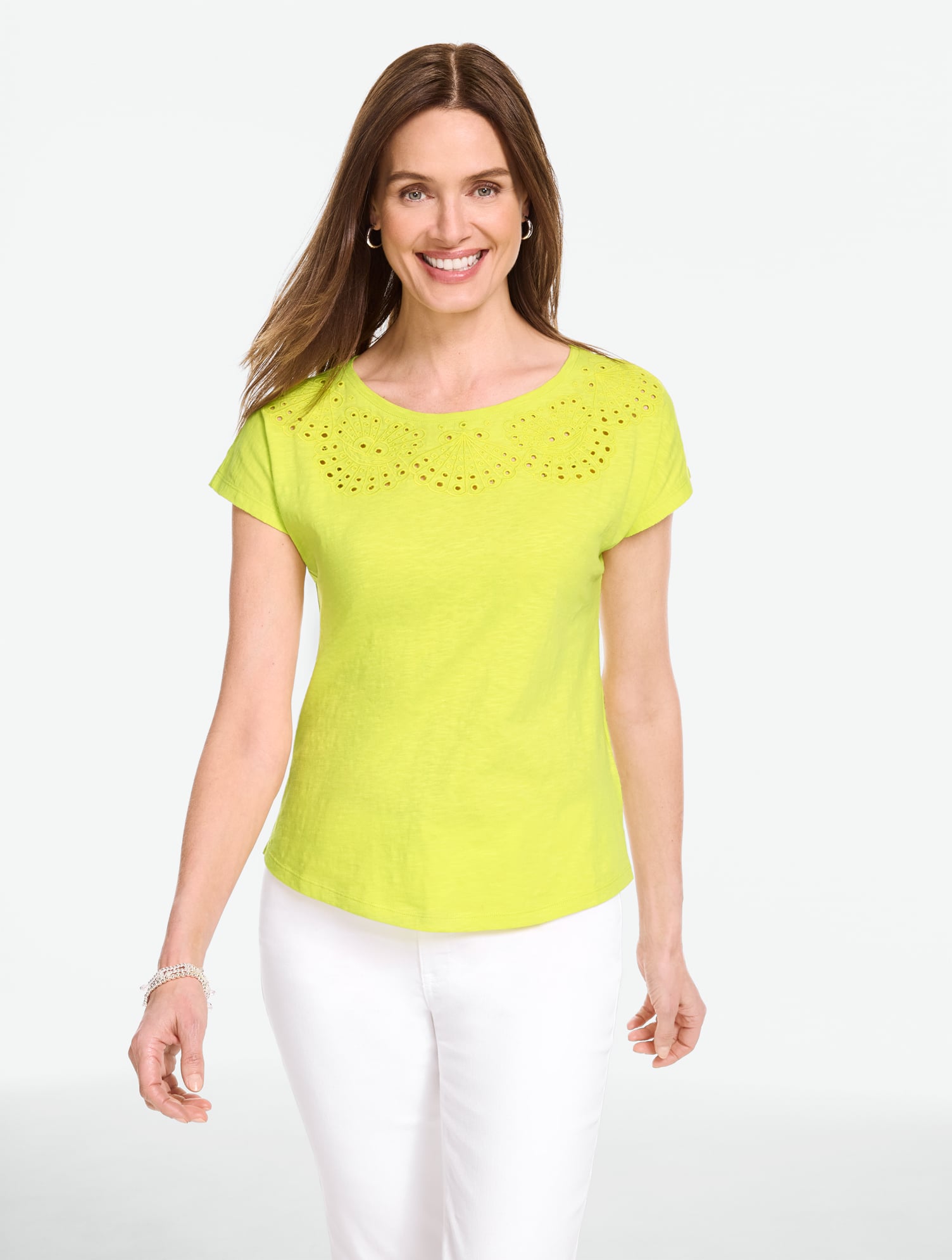 Eyelet Seashell Top | Talbots