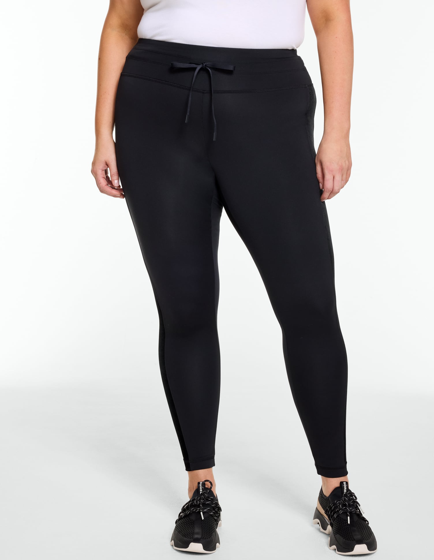 Mixed Media Velour Leggings