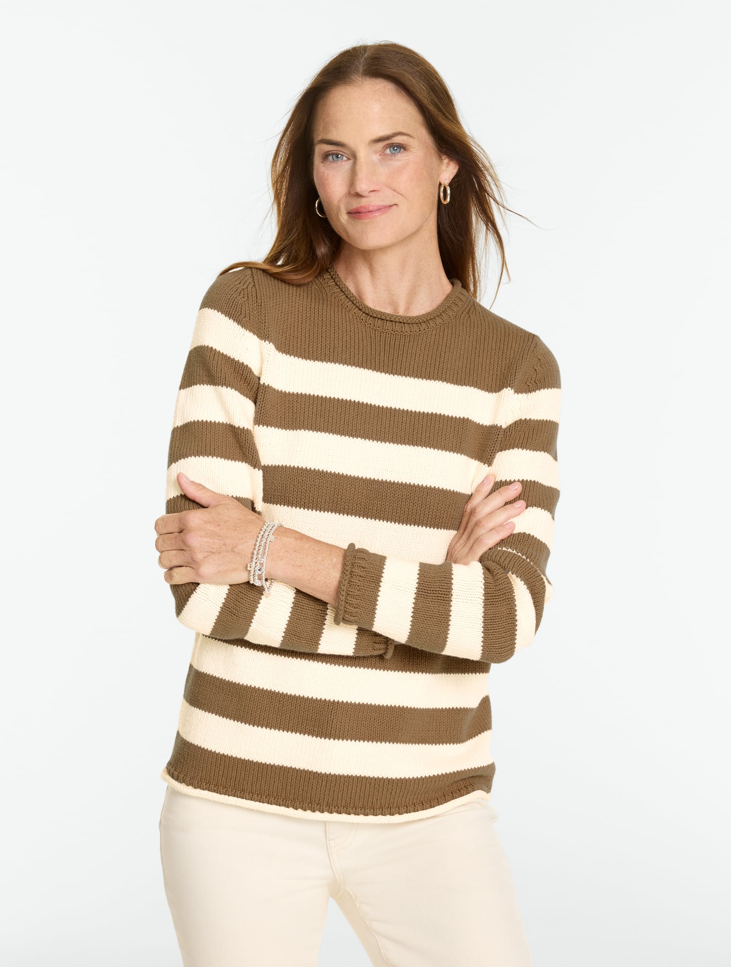 The Classic Roll Neck Sweater - Breton Stripe - thumbnail 3