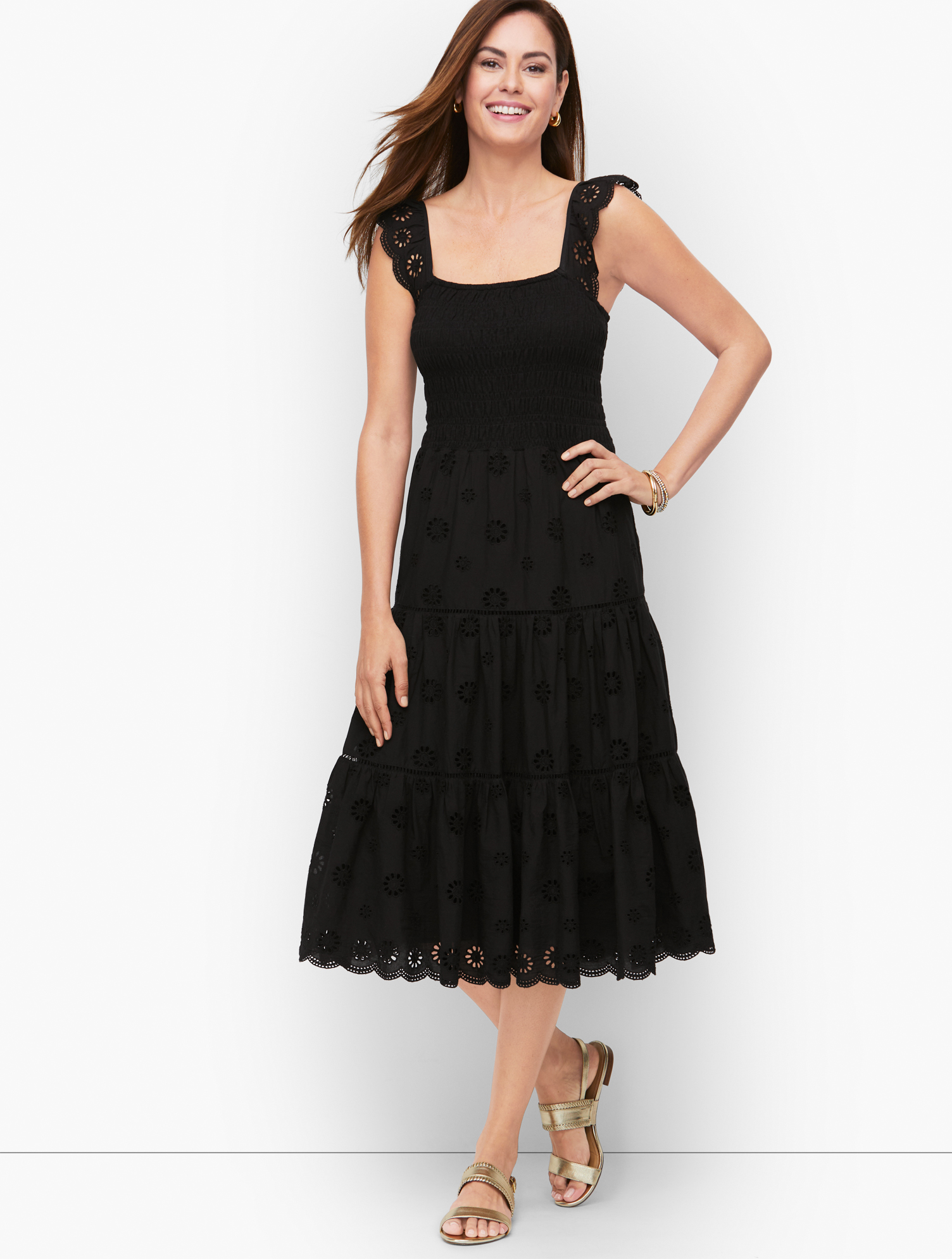 green emerald velvet dress Women's White Cotton Embroidered Eyelet Maxi Dress