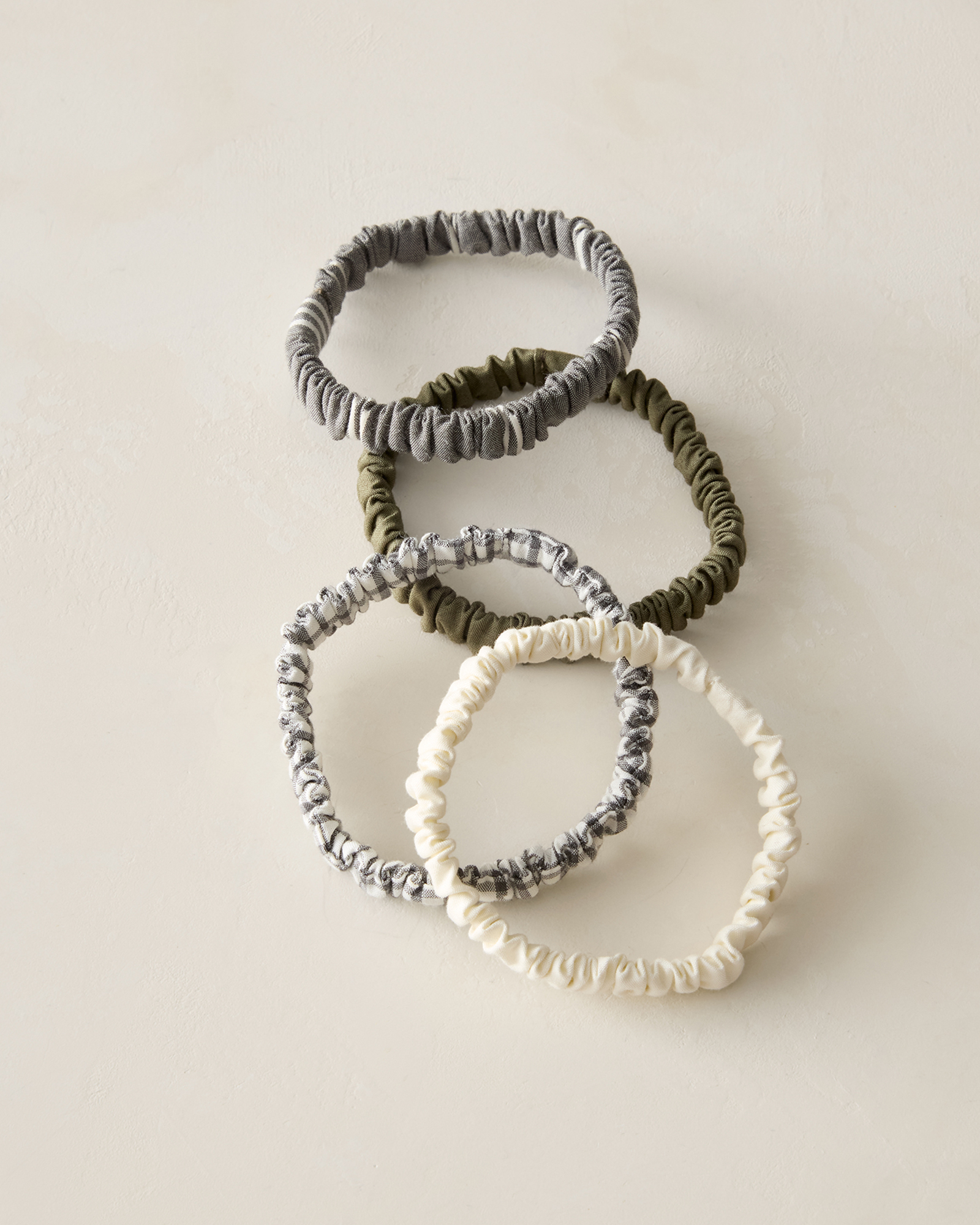 Cotton Poplin Scrunchies, Pack of 4 - thumbnail 3