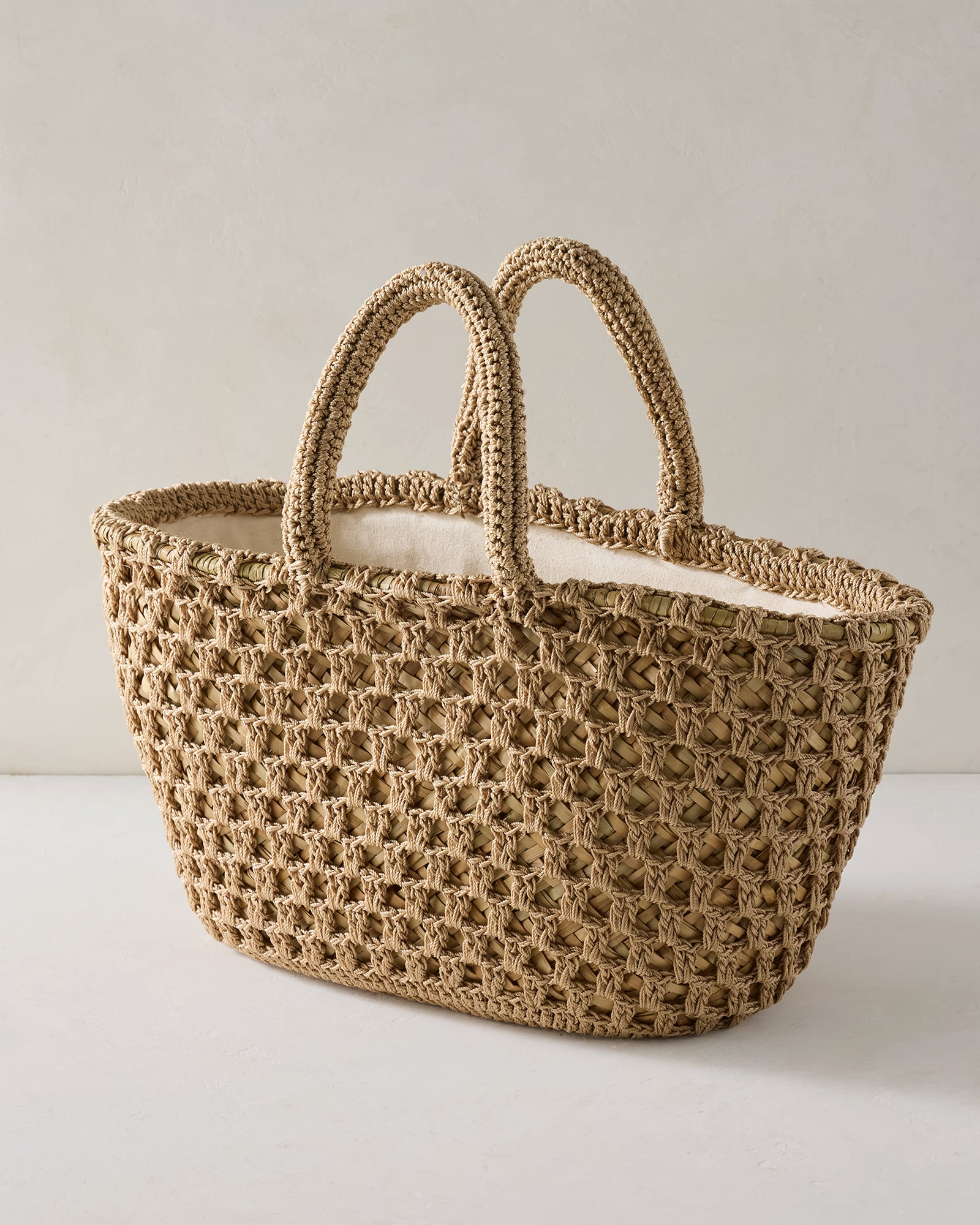 Woven Rope and Straw Tote