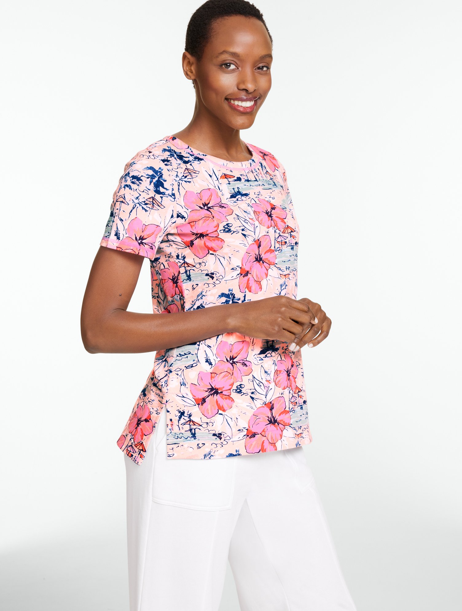 Lightweight Woven Stretch Tank | Talbots
