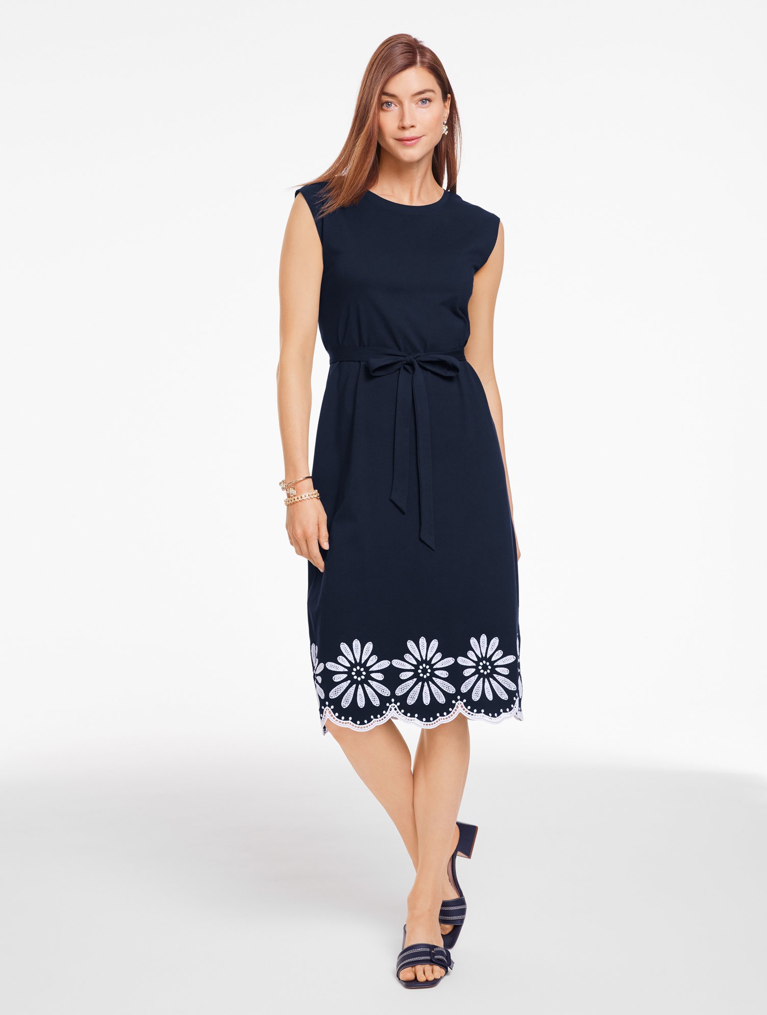 Eyelet Embroidered Midi Dress