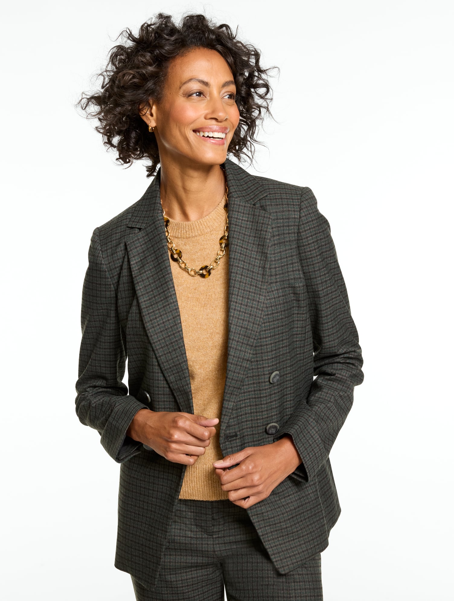 Double-Breasted Blazer - Tomber Check