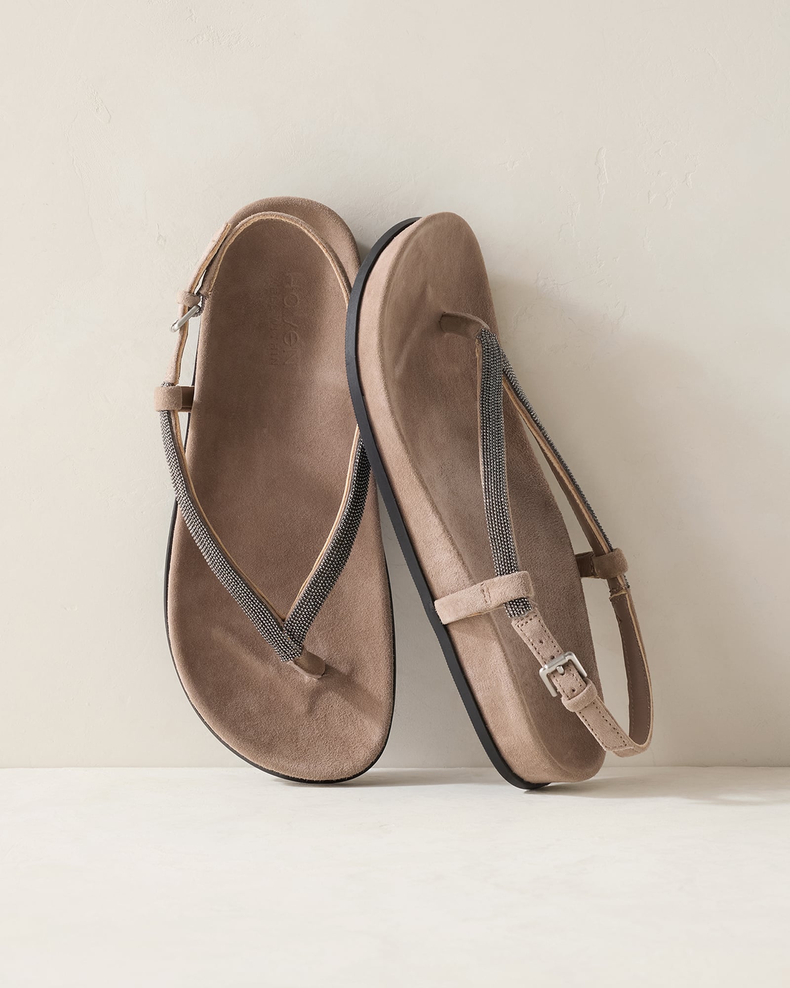 Beaded Strap Thong Sandals