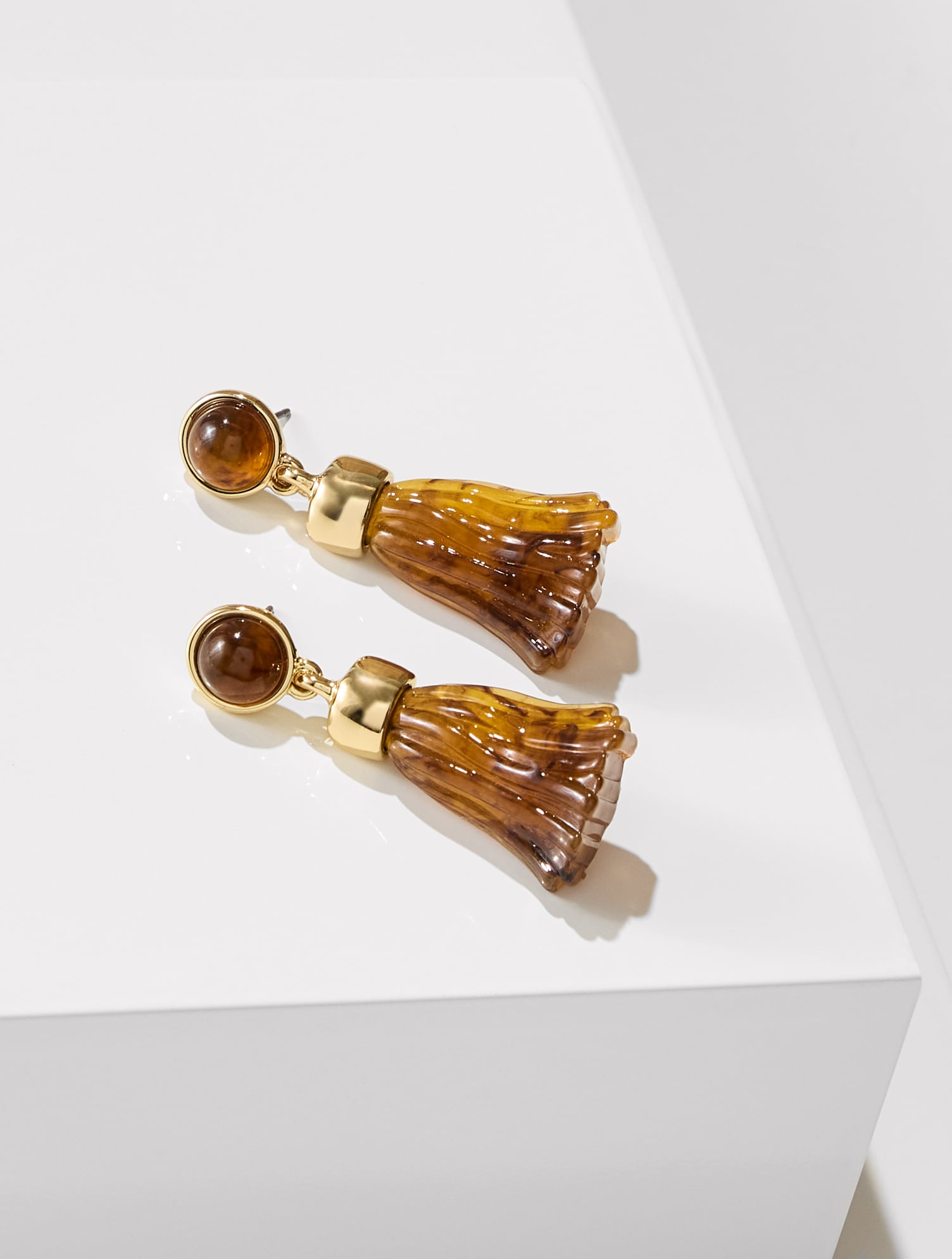 Tortoiseshell Tassel Earrings