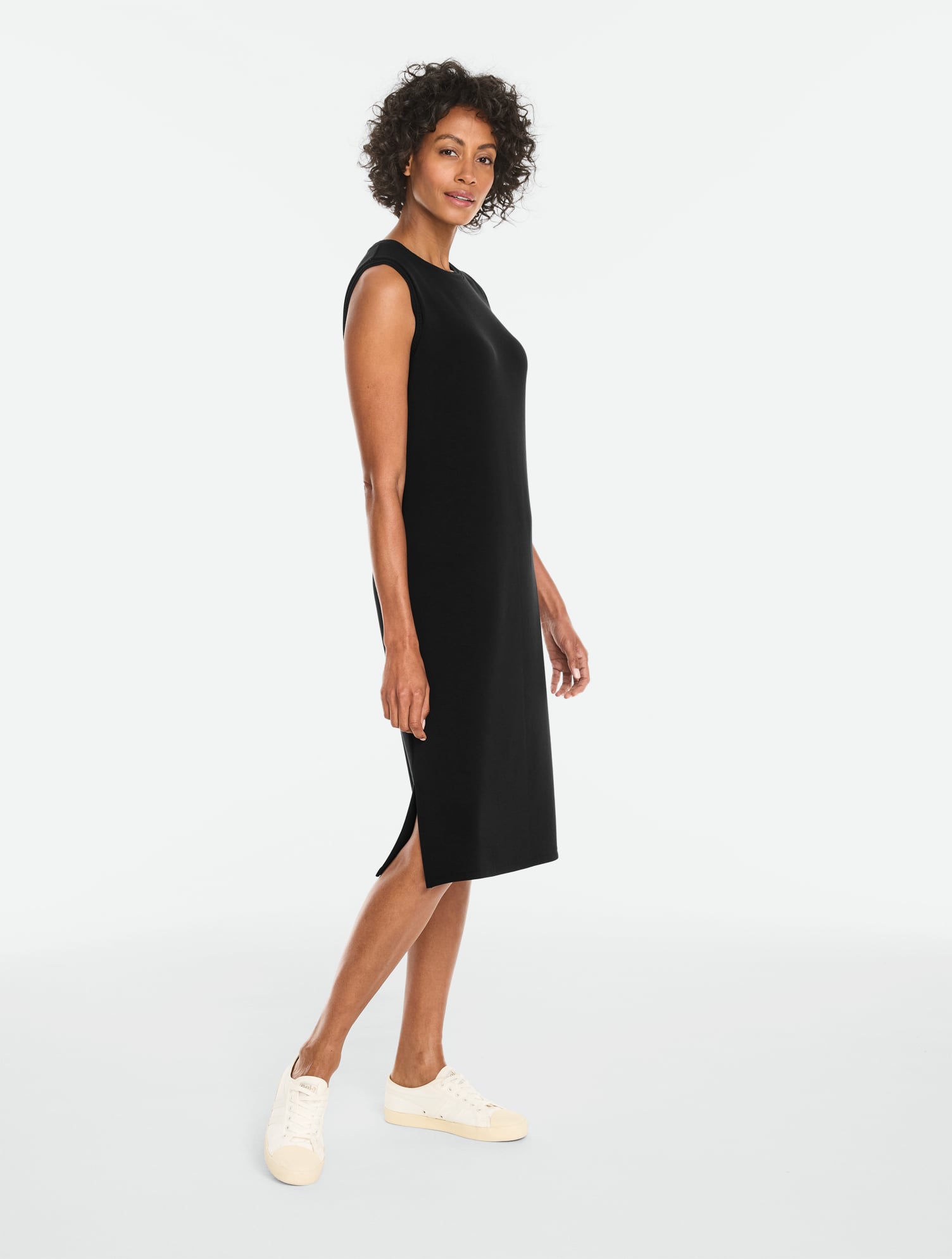 Petite - AirKnit Stretch Tank Top Dress - Black - XL Talbots