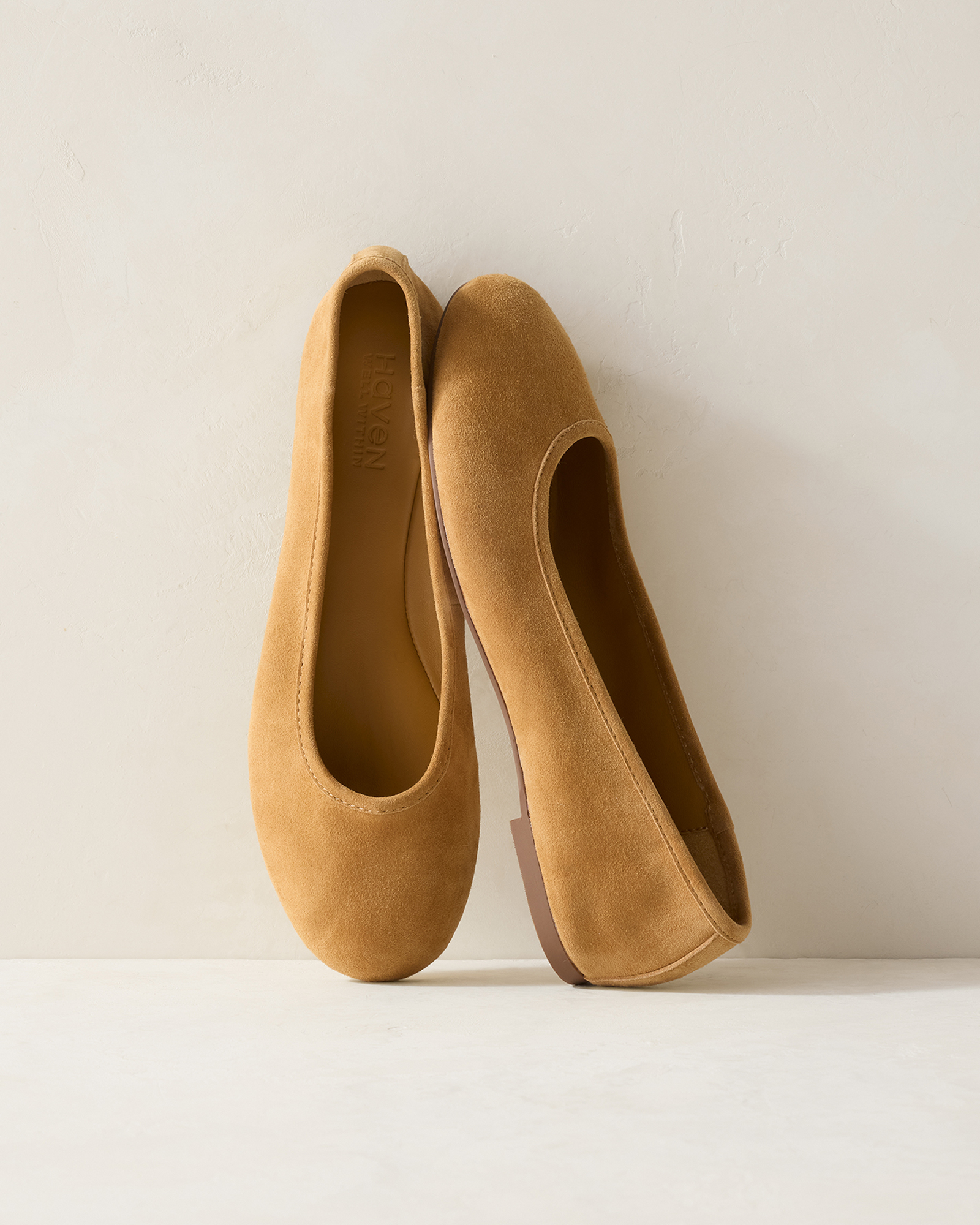 Suede Round Toe Ballet Flats