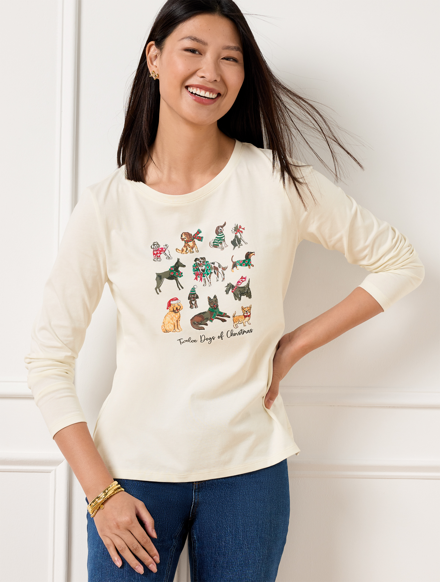 Crewneck Tee - Twelve Dogs | Talbots