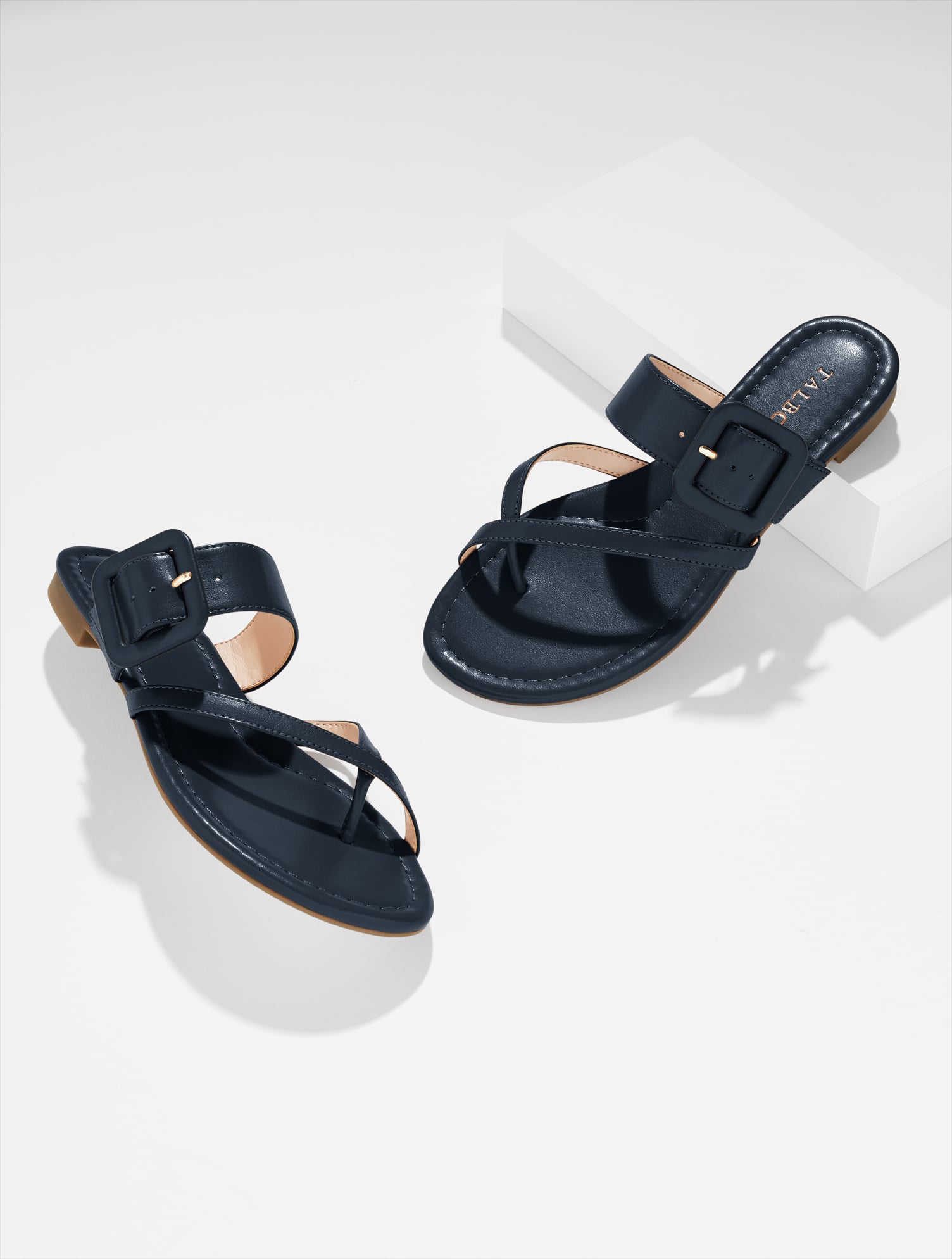 Gia Buckle Thong Sandals | Talbots