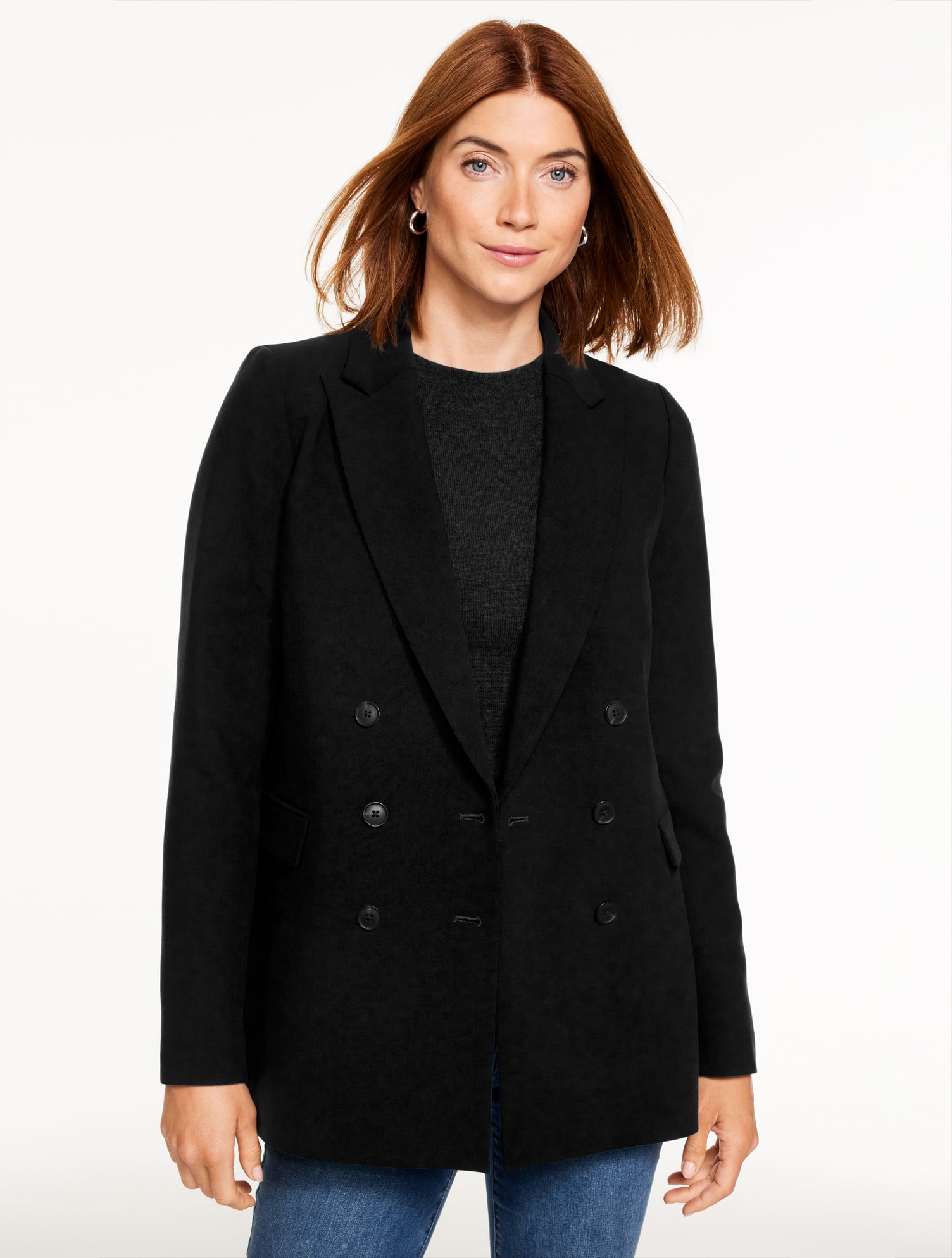 ジャケット・アウター Double Breasted Twill Long Blazer Double Breasted Twill Blazer | Talbots