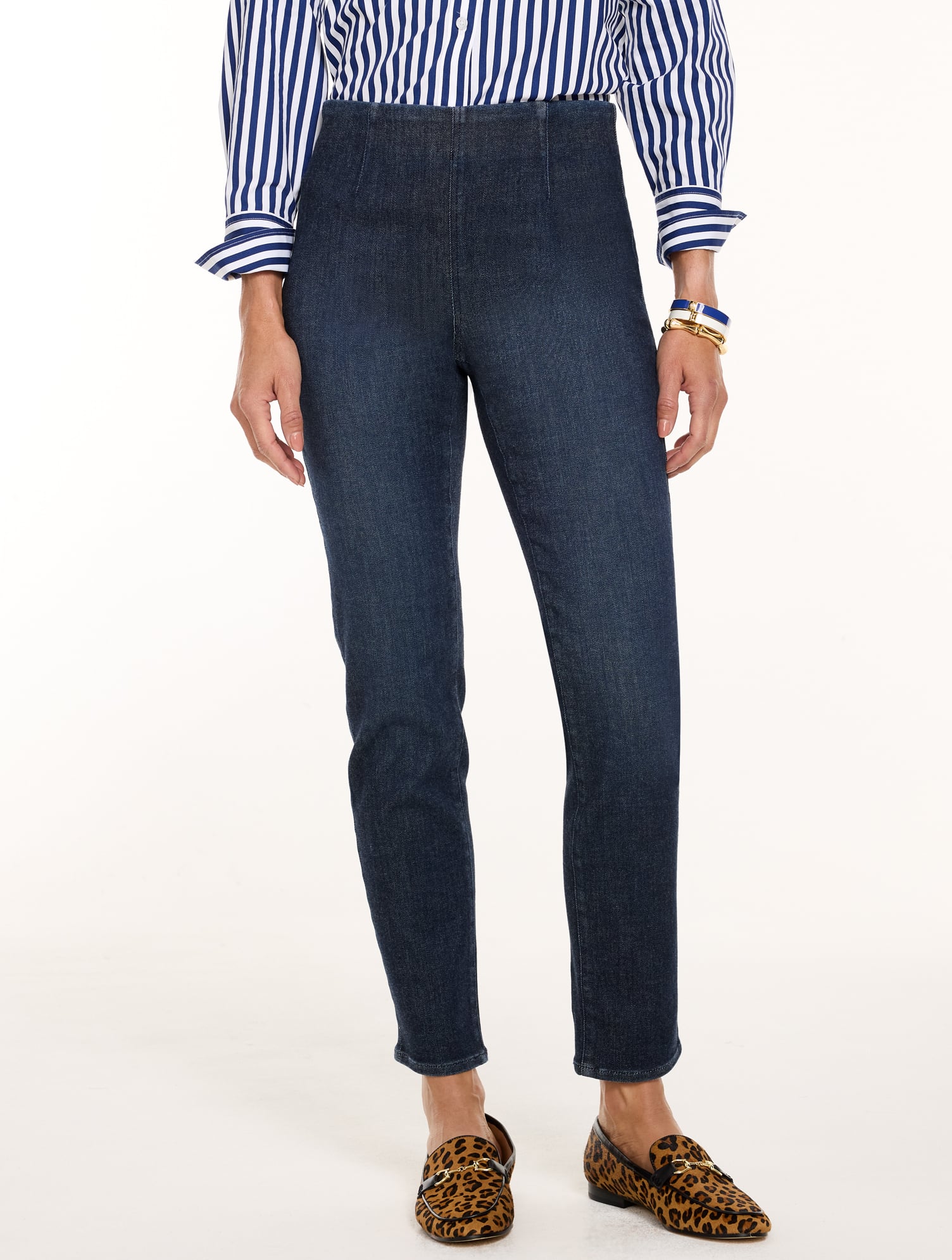 Slim Ankle Pull-On Travel Jeans - Emmy Wash