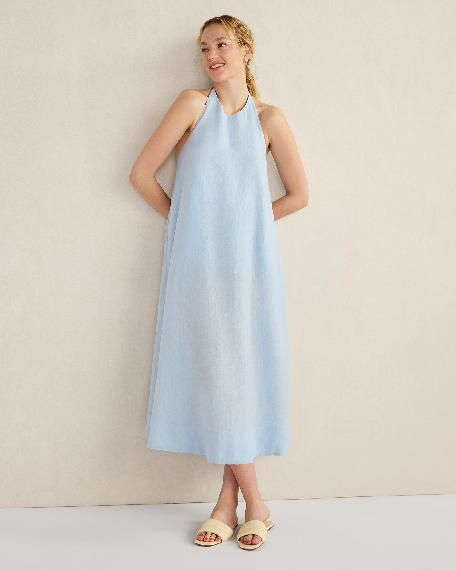 Linen Halter Midi Dress | Haven Well Within Linen Halter Midi Dress | Haven Well Within