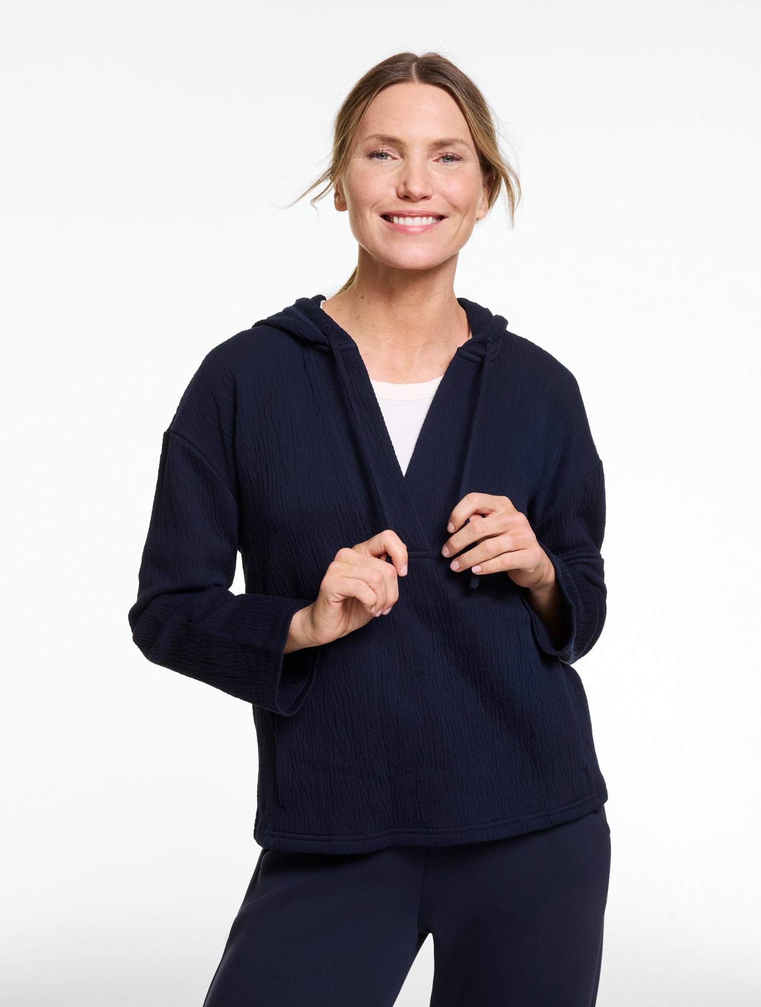 Crinkle Gauze Boho Hoodie