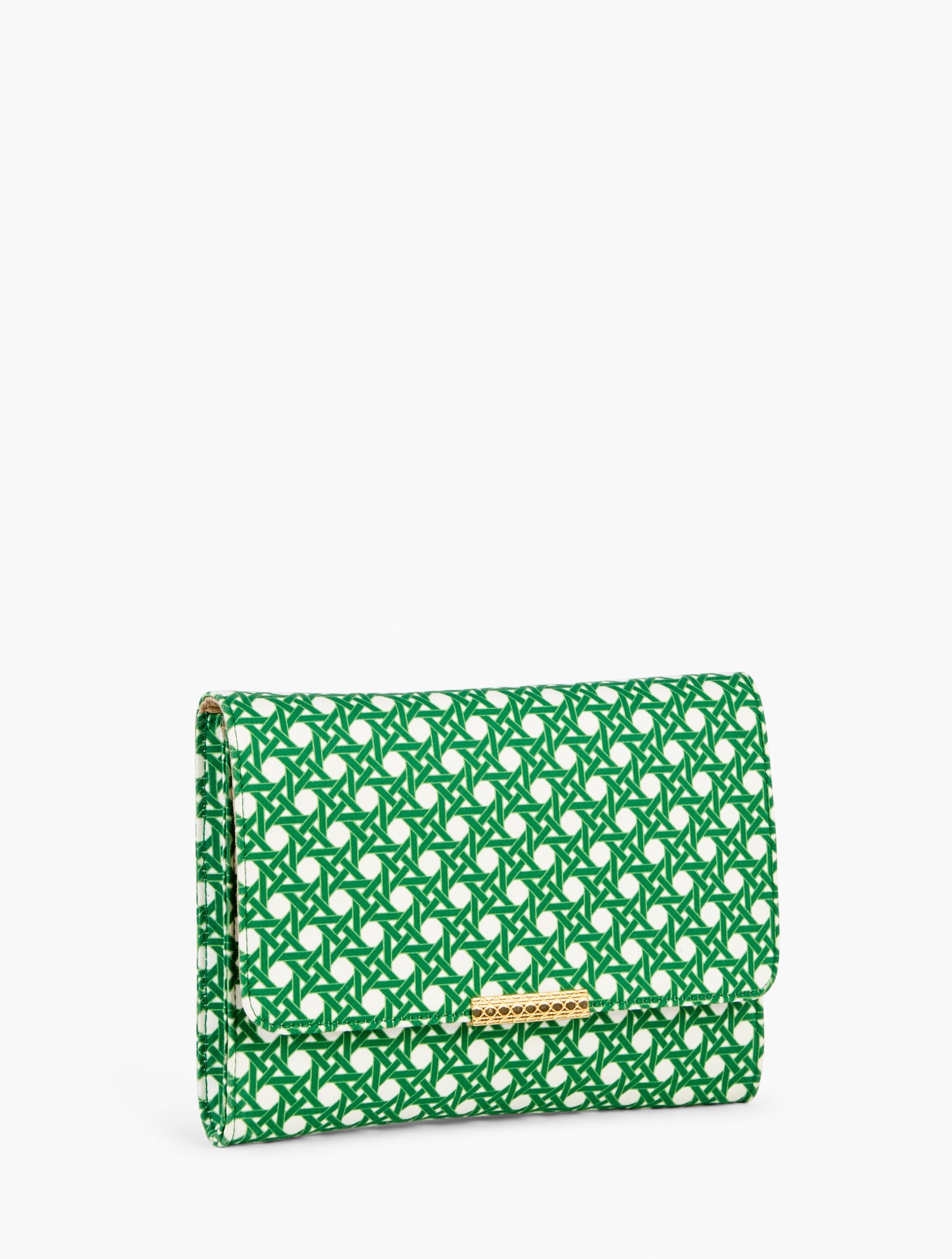 Talbots Intricate Dots Sateen Clutch - Ivory - 001  In Animal Print