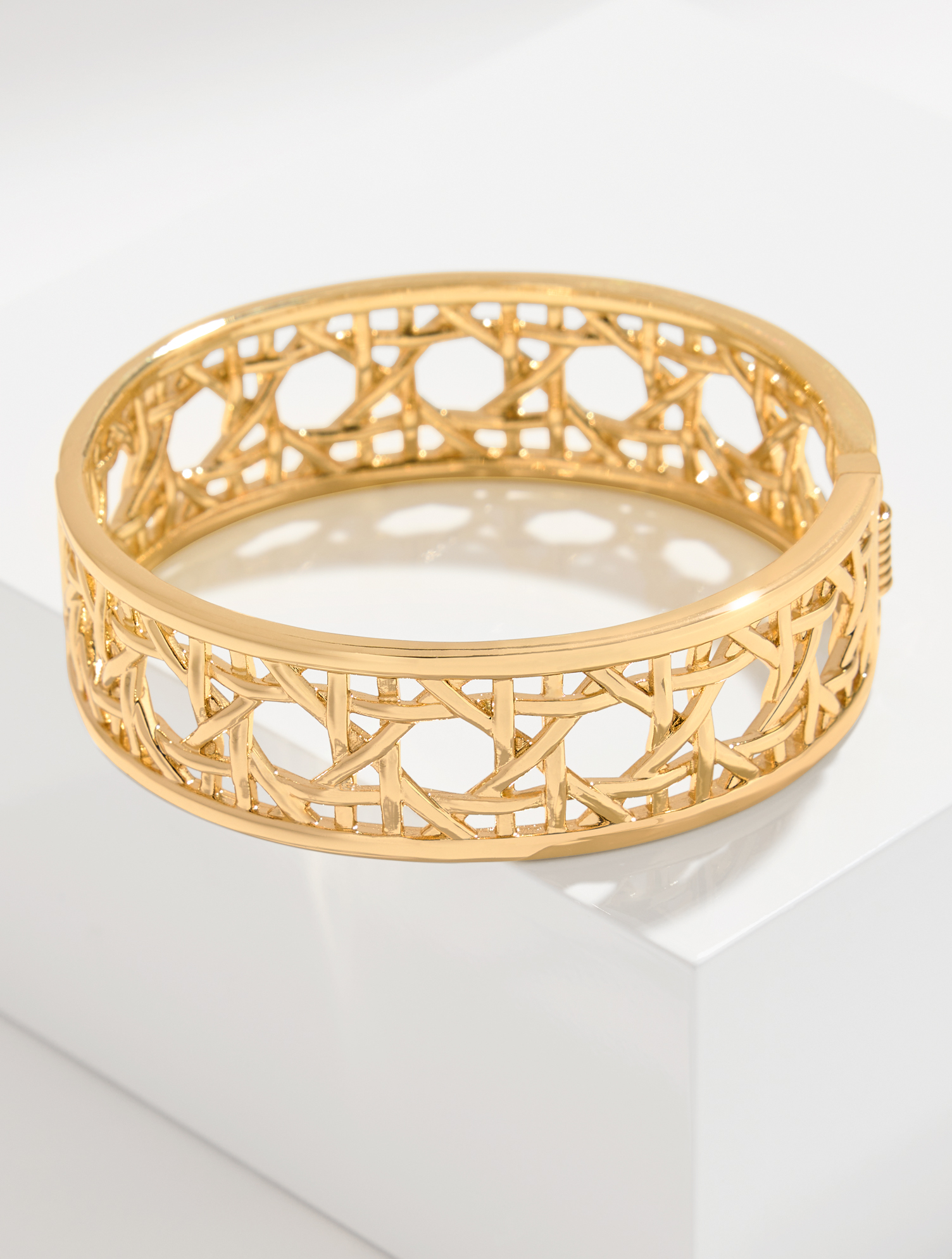 Rattan Texture Hinge Bracelet | Talbots