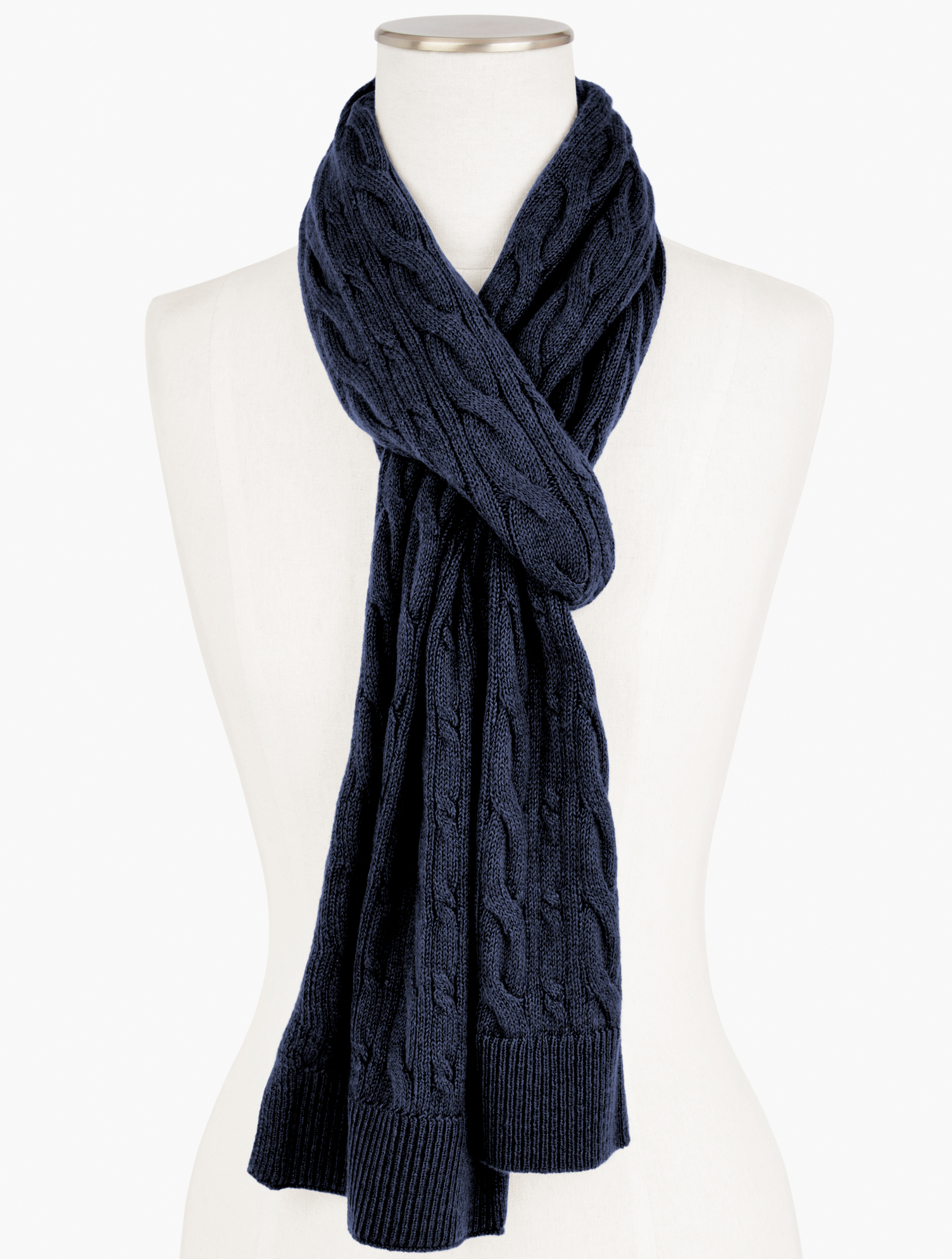 Talbots Supersoft Knit Scarf - Blue - 001