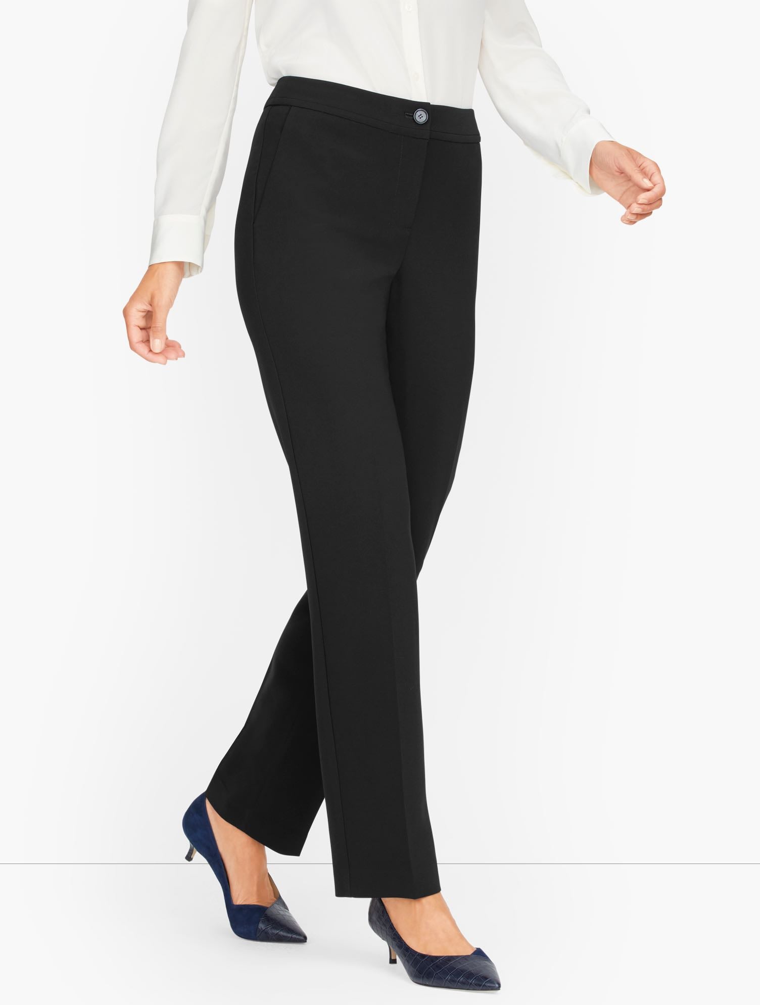 Stretch Crepe Straight Leg Pants | Talbots