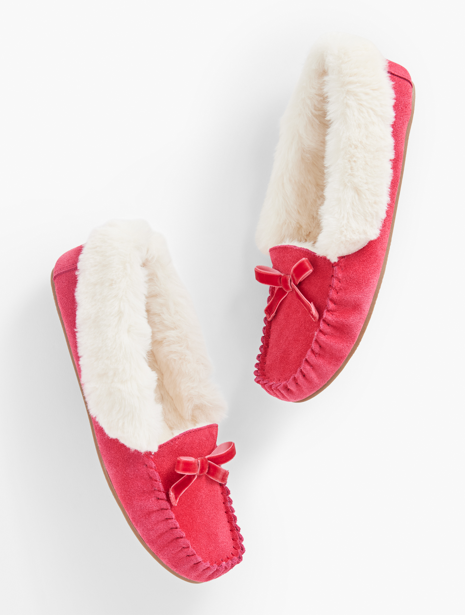 Ruby Faux Fur Cuff Moccasins - Suede