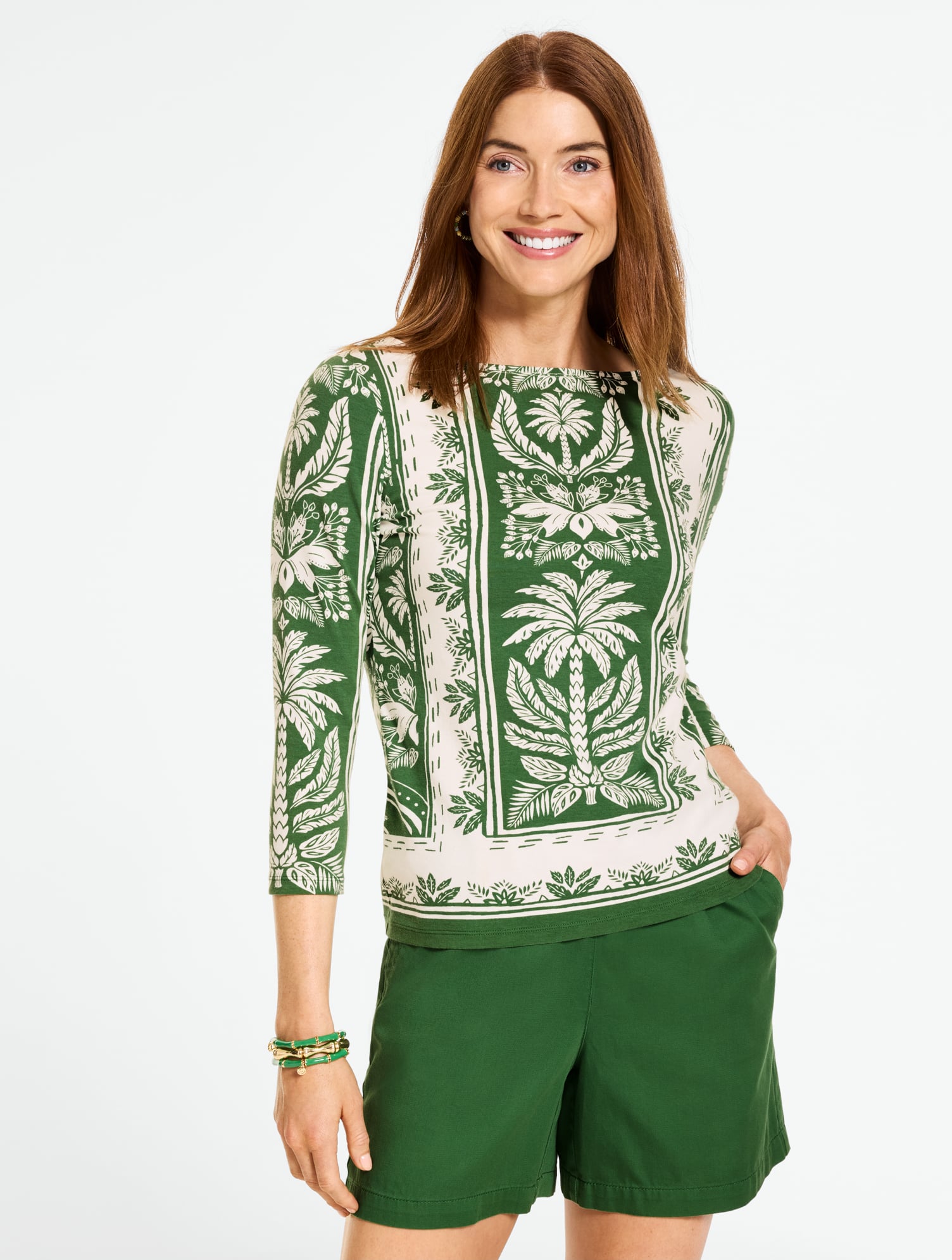 Jacquard Knit Crewneck Top | Talbots