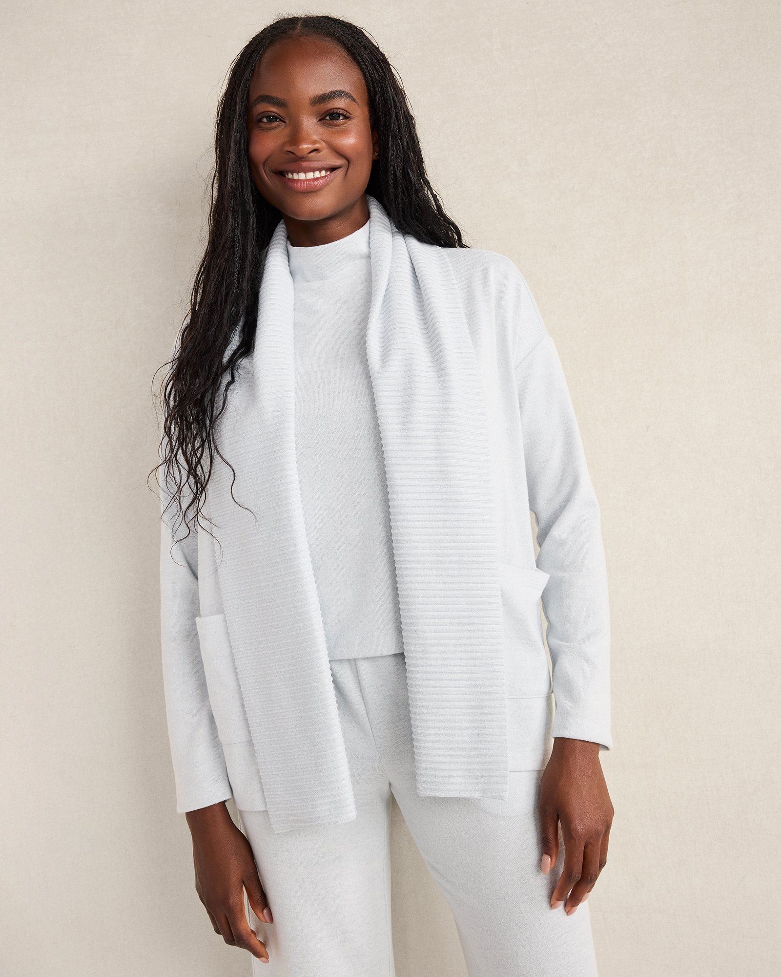 Cozy Knit Open Front Cardigan