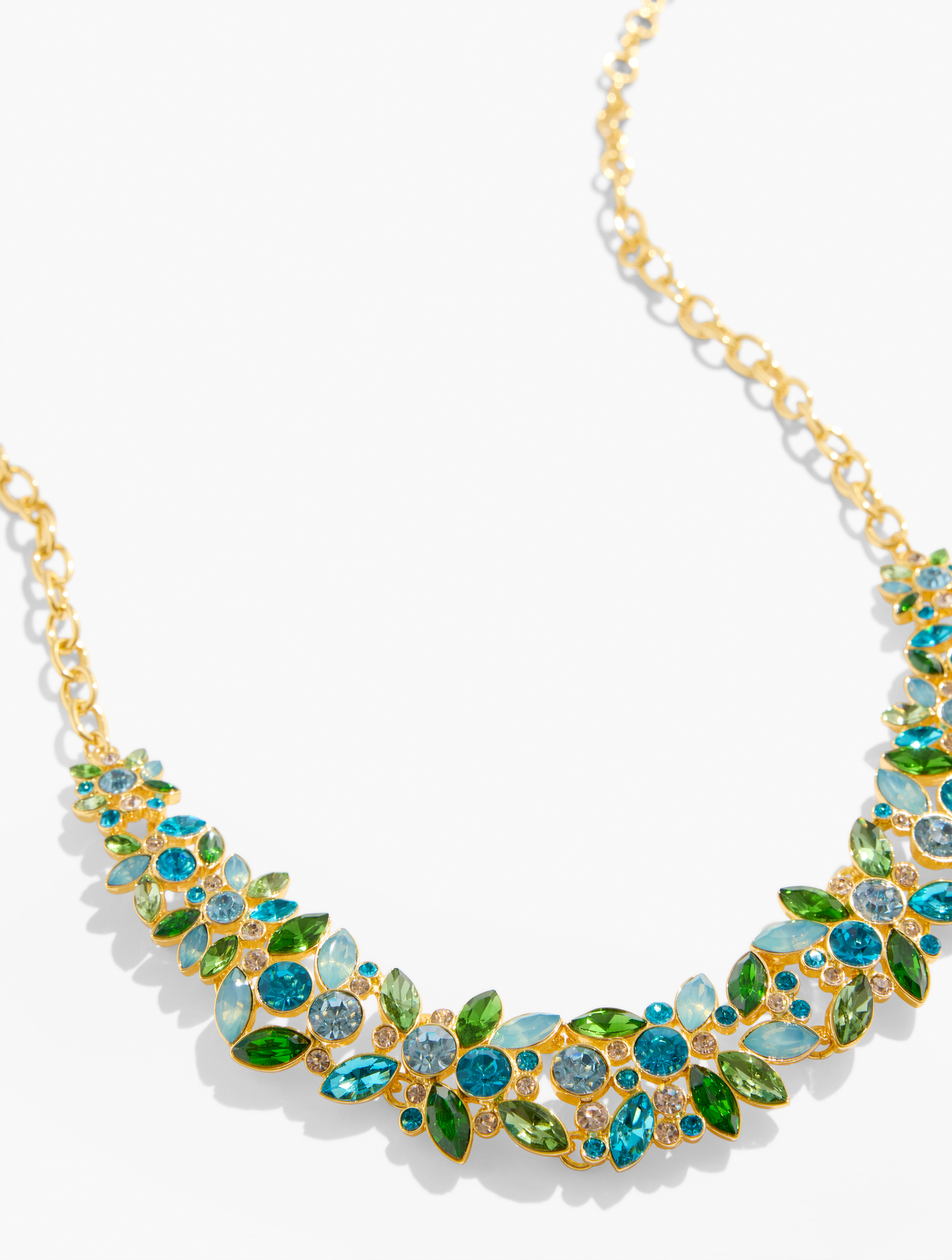 Talbots Neckless Talbots Sparkling Petal Statement Necklace - Tudor Blue/gold - 001 In ...