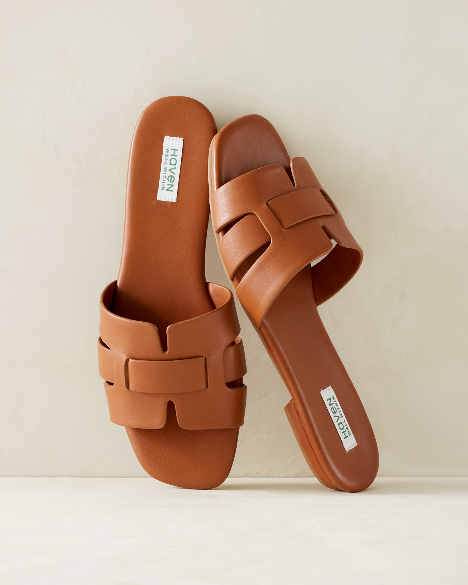 Talbots Leather Woven Sandals - Cognac - 8
