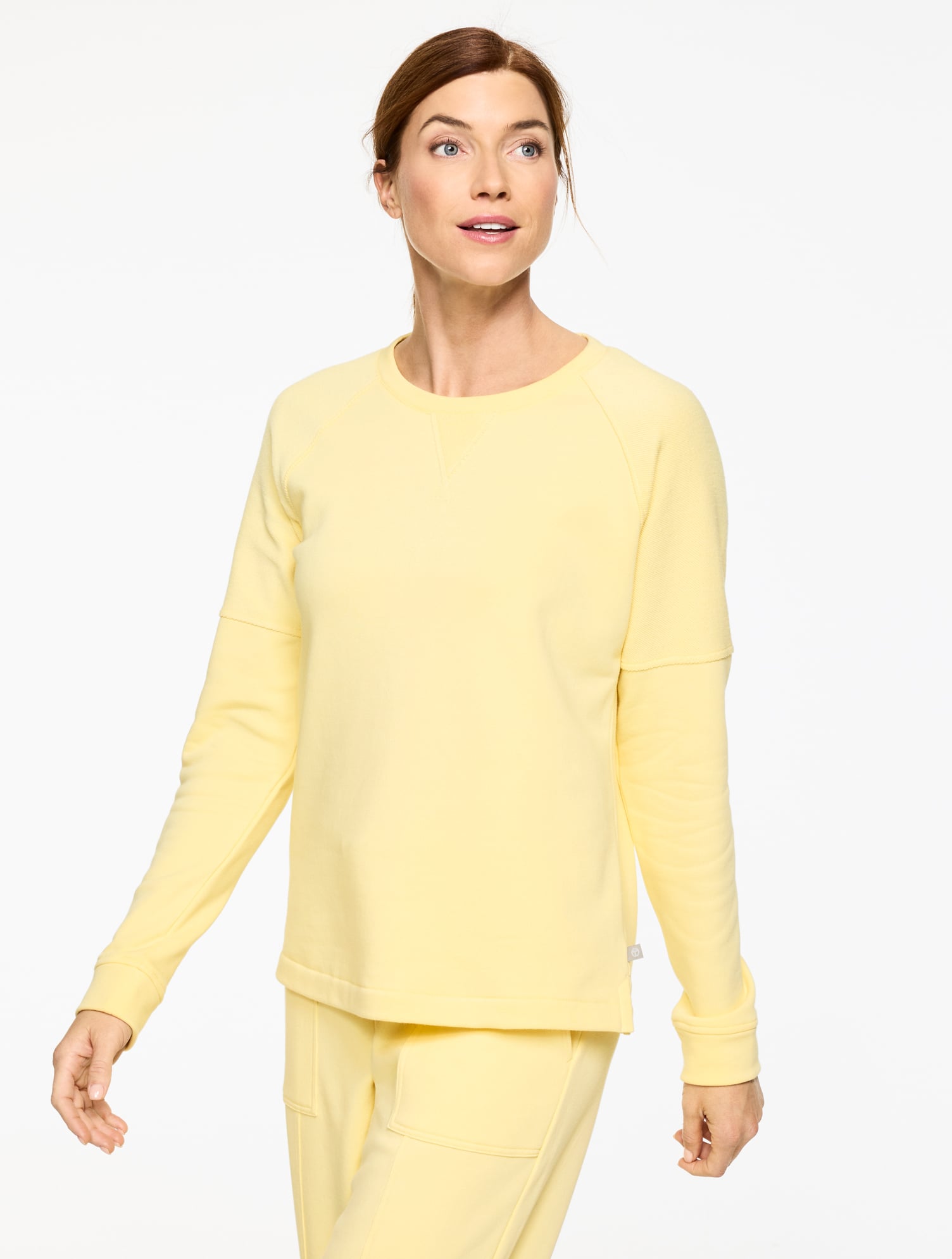 Cozy French Terry Sweatshirt - Picot Trim | Talbots