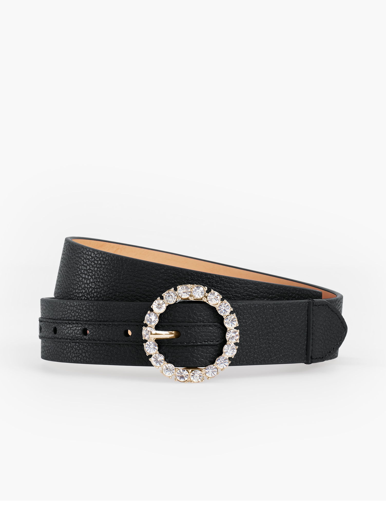Plus Size Pebbled Leather Belt | Talbots display picture 3