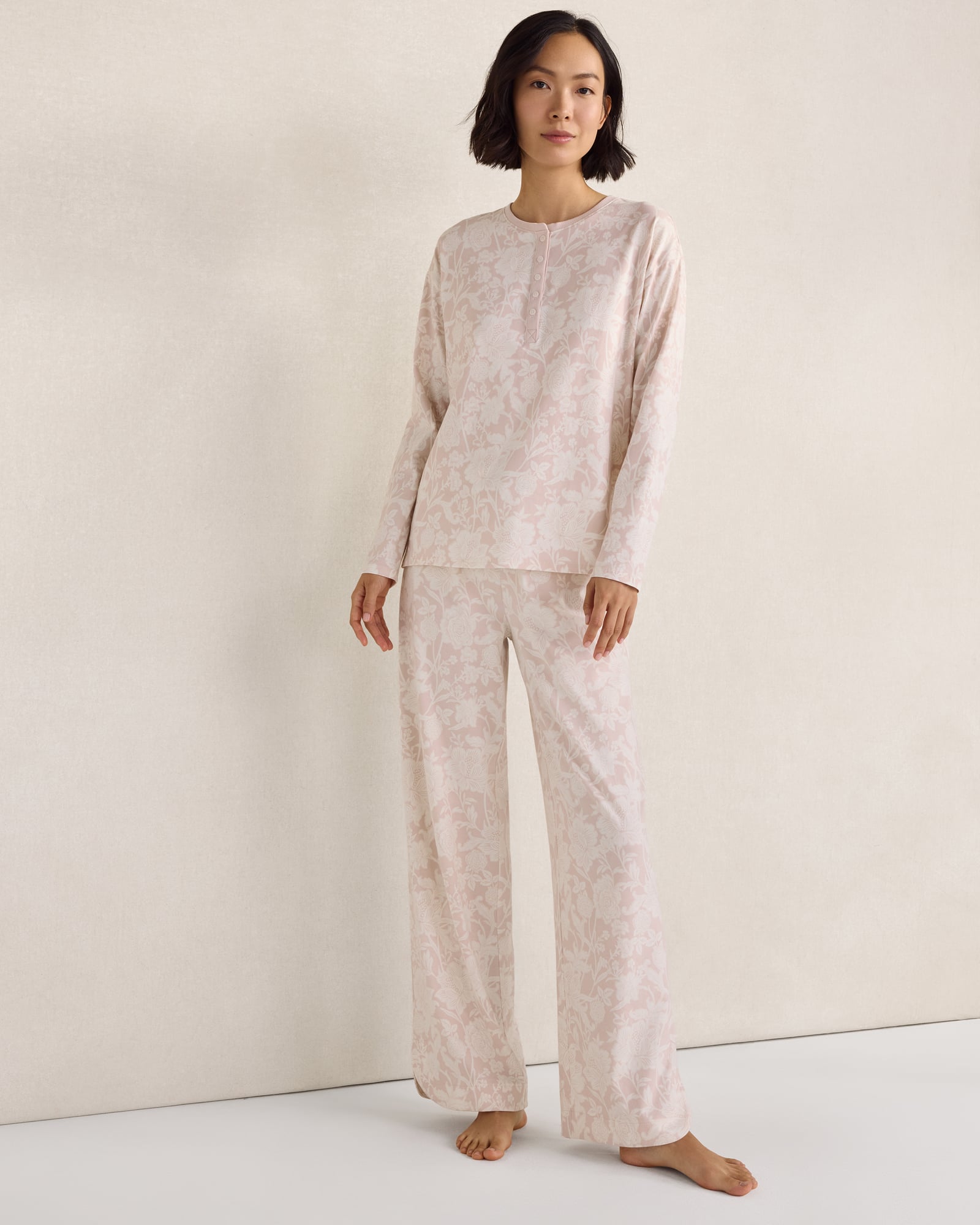 Organic Cotton Jersey Floral Pajama Pants