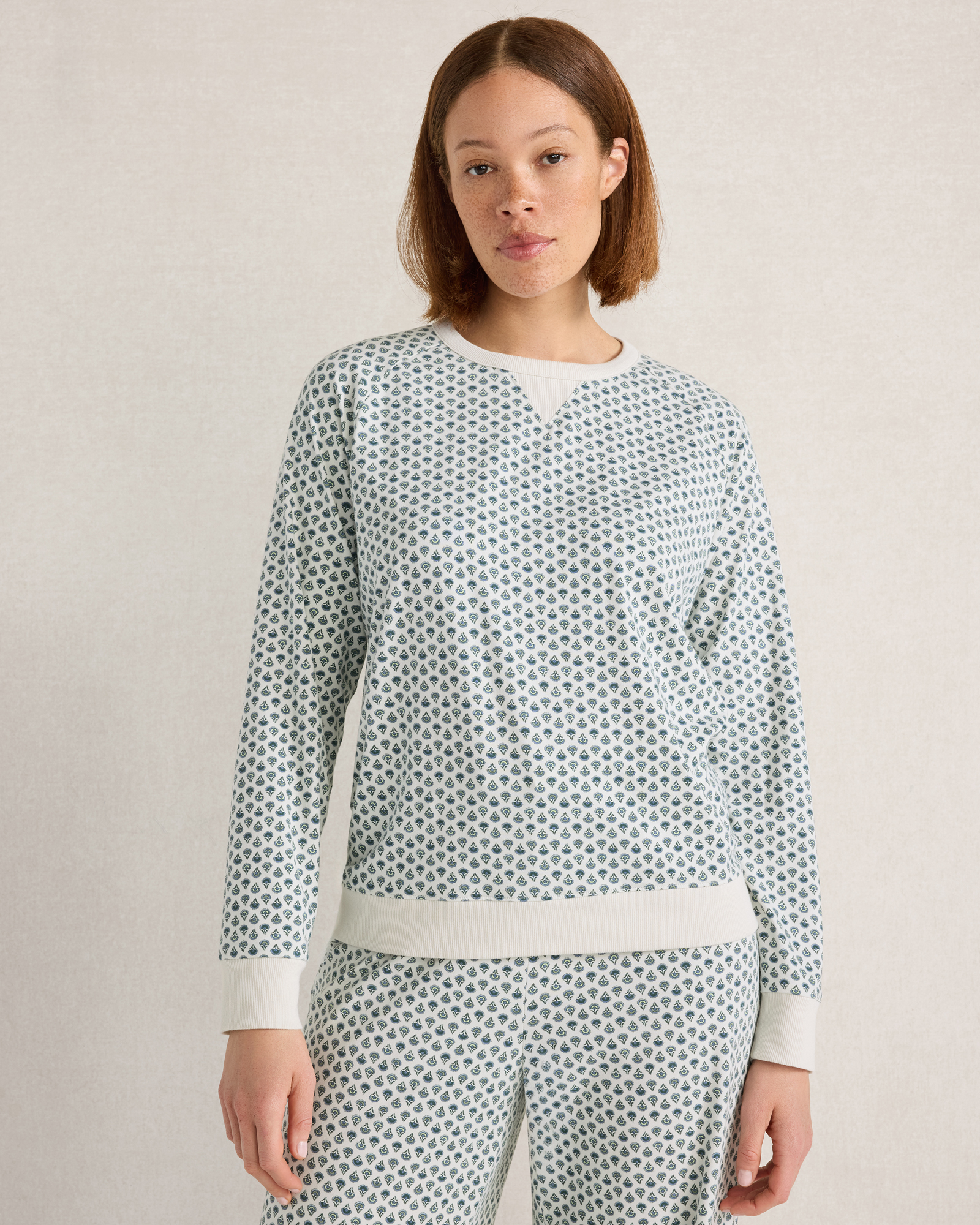 Organic Cotton Jersey Foulard Print Baseball Tee