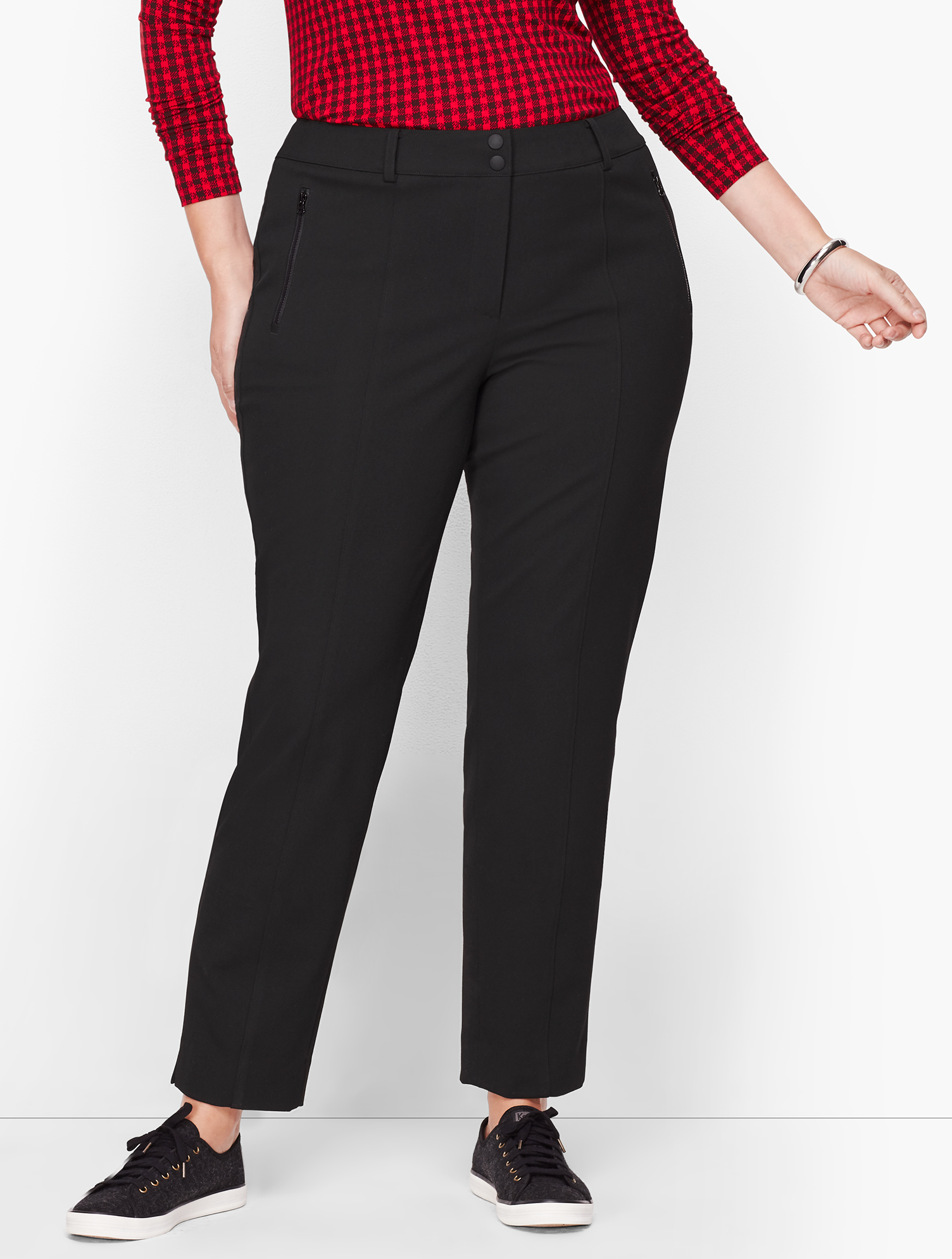 Stretch Twill Straight Leg Pants | Talbots