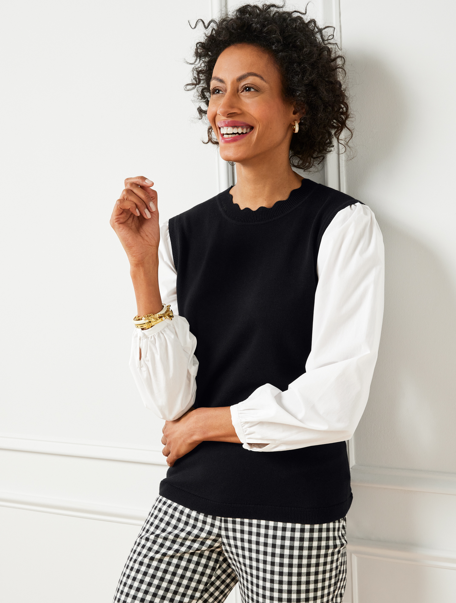 Woven Sleeve Pullover | Talbots