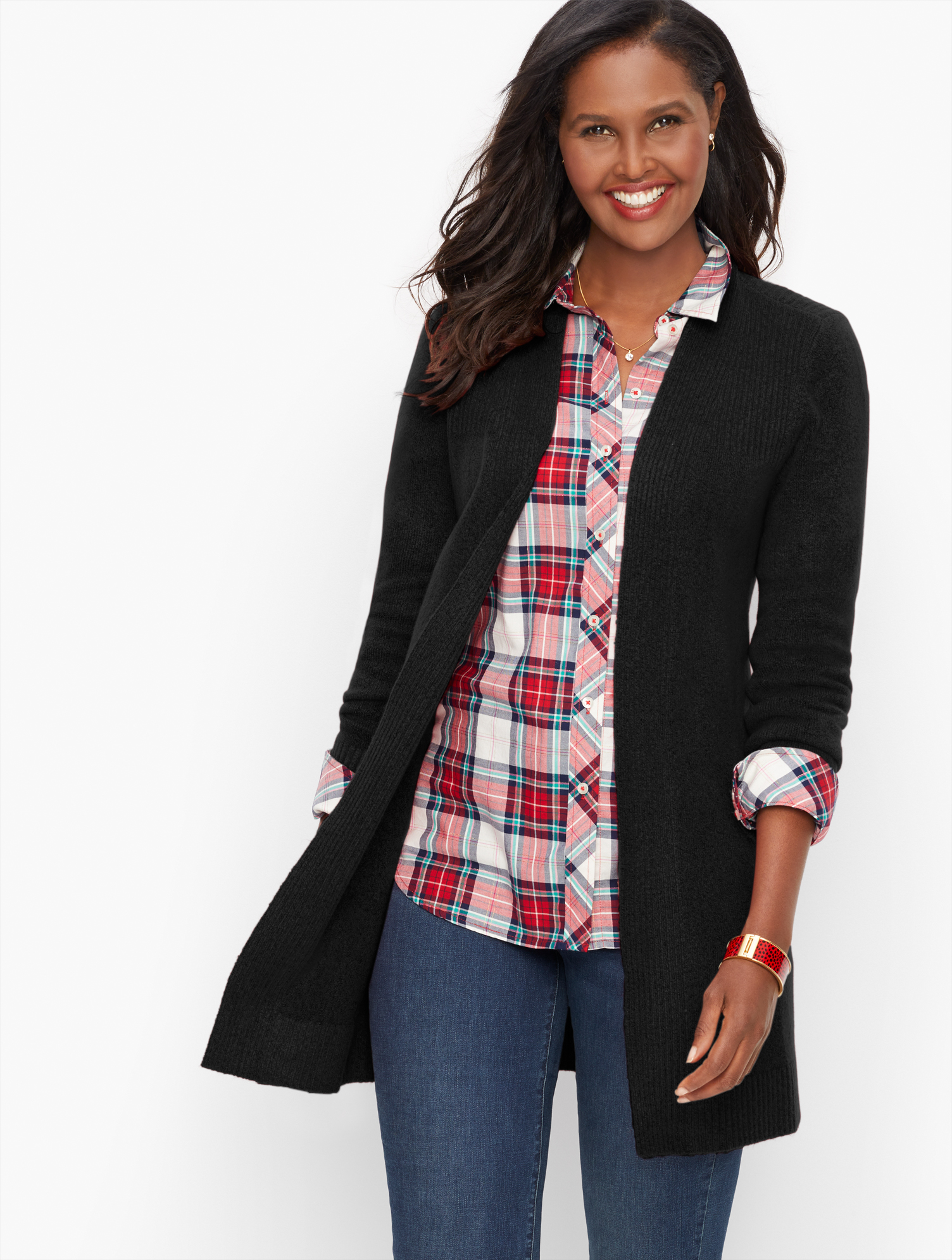 Open Front Cardigan - Solid | Talbots