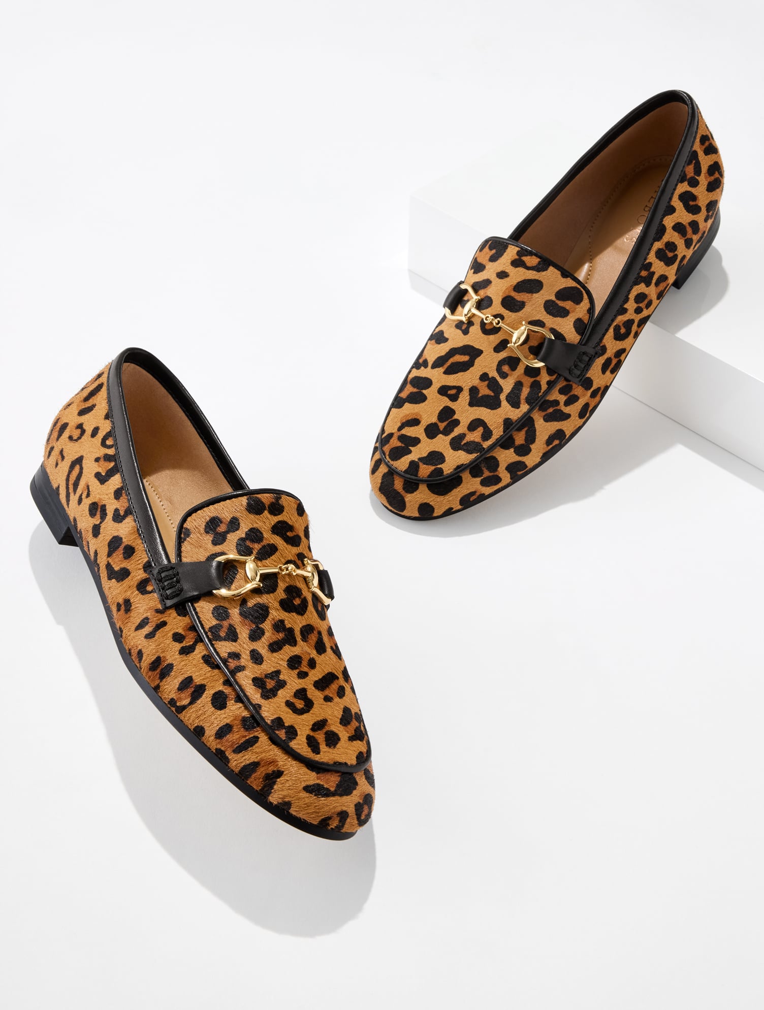 Katelyn Bit Loafers - Leopard Calf Hair