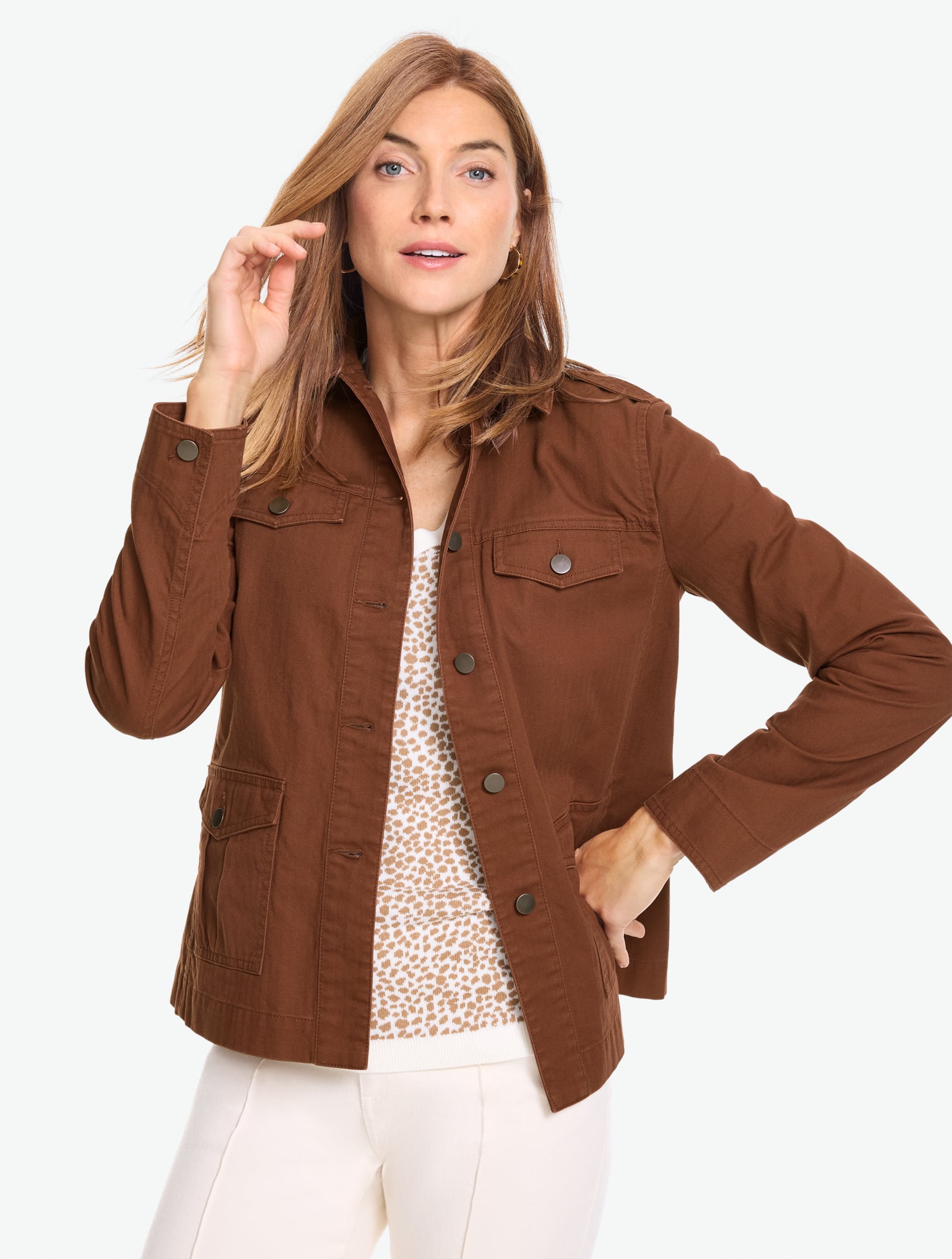 Twill Utility Jacket | Talbots