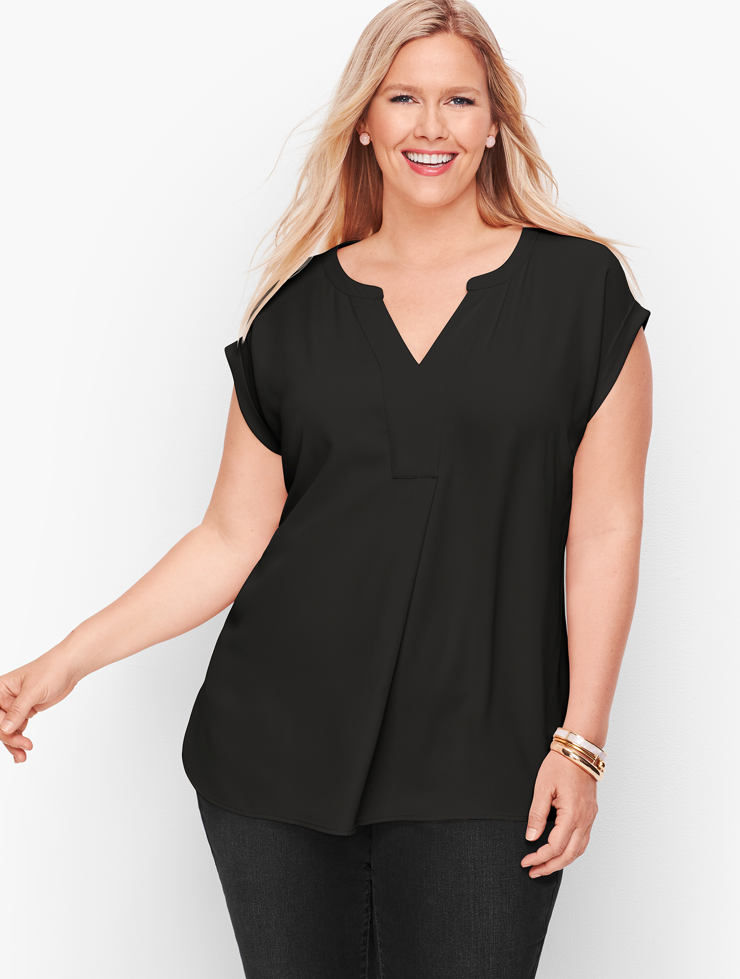 Soft Crepe Popover | Talbots