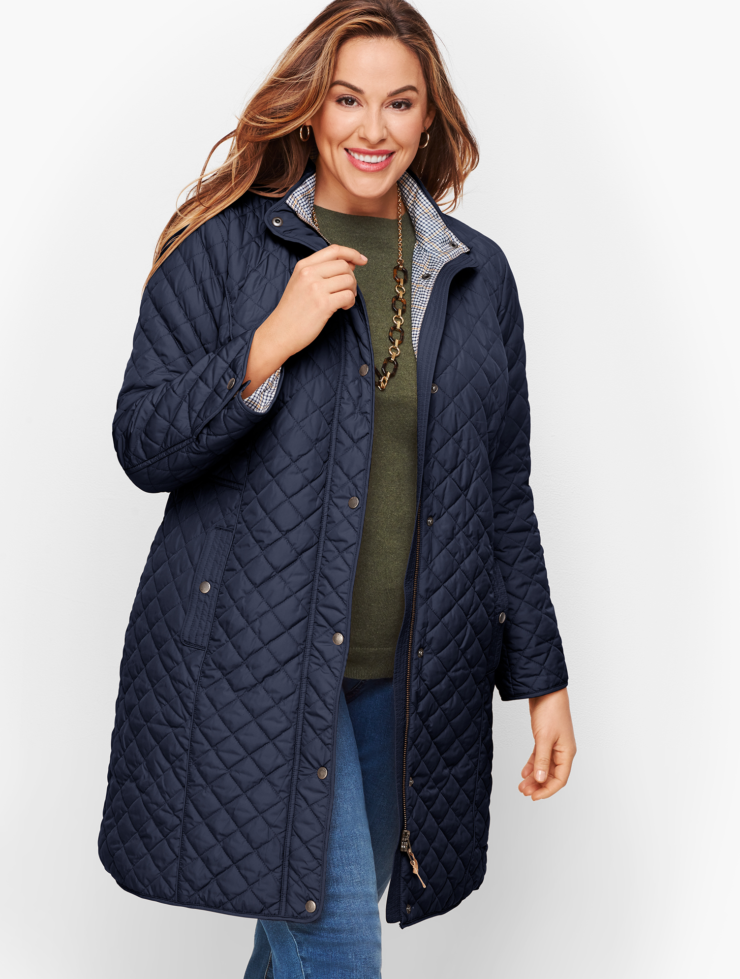 Long Quilted Coat | Talbots