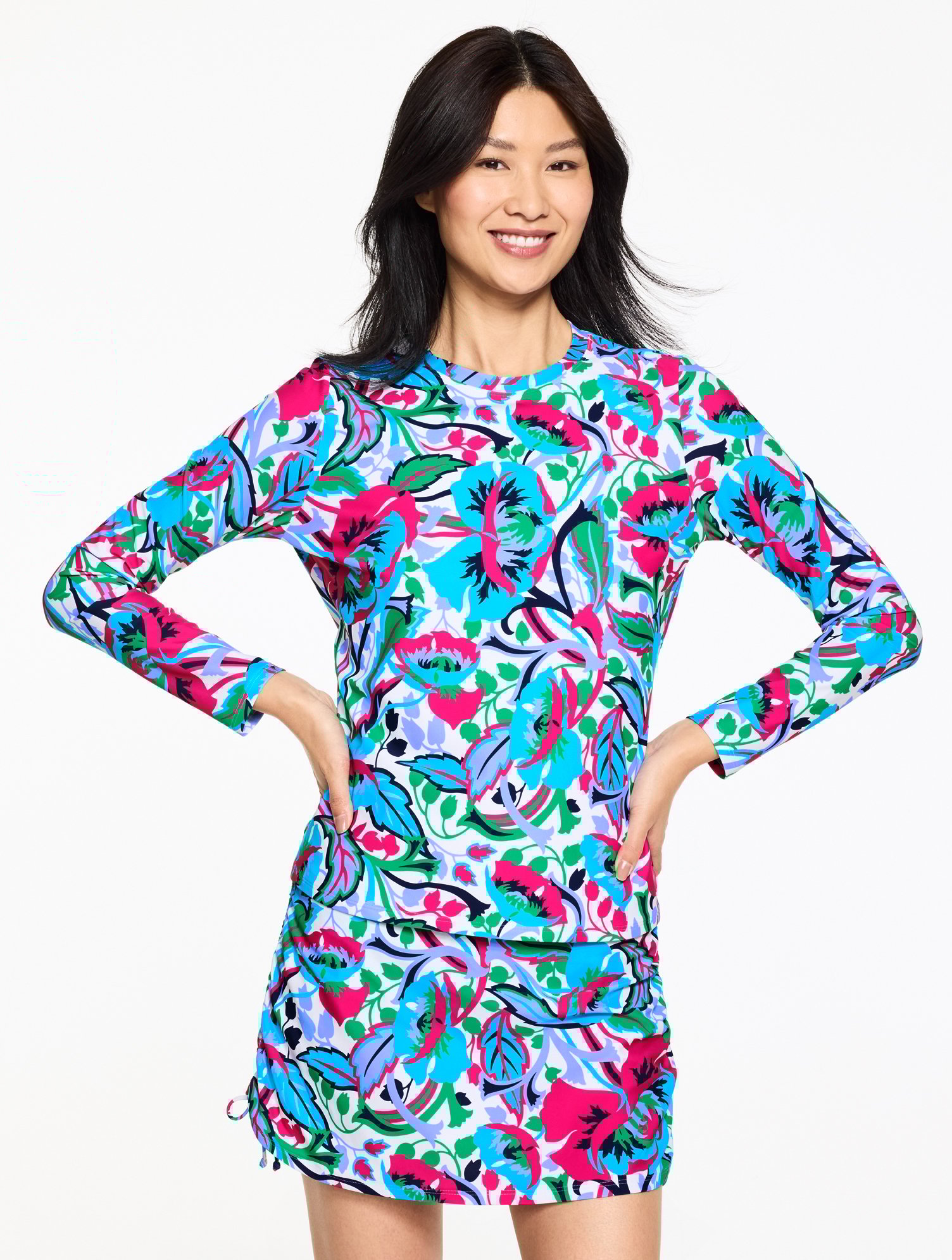 Aqua Club UPF 50+ Long Sleeve Swim Tee - Island Flora