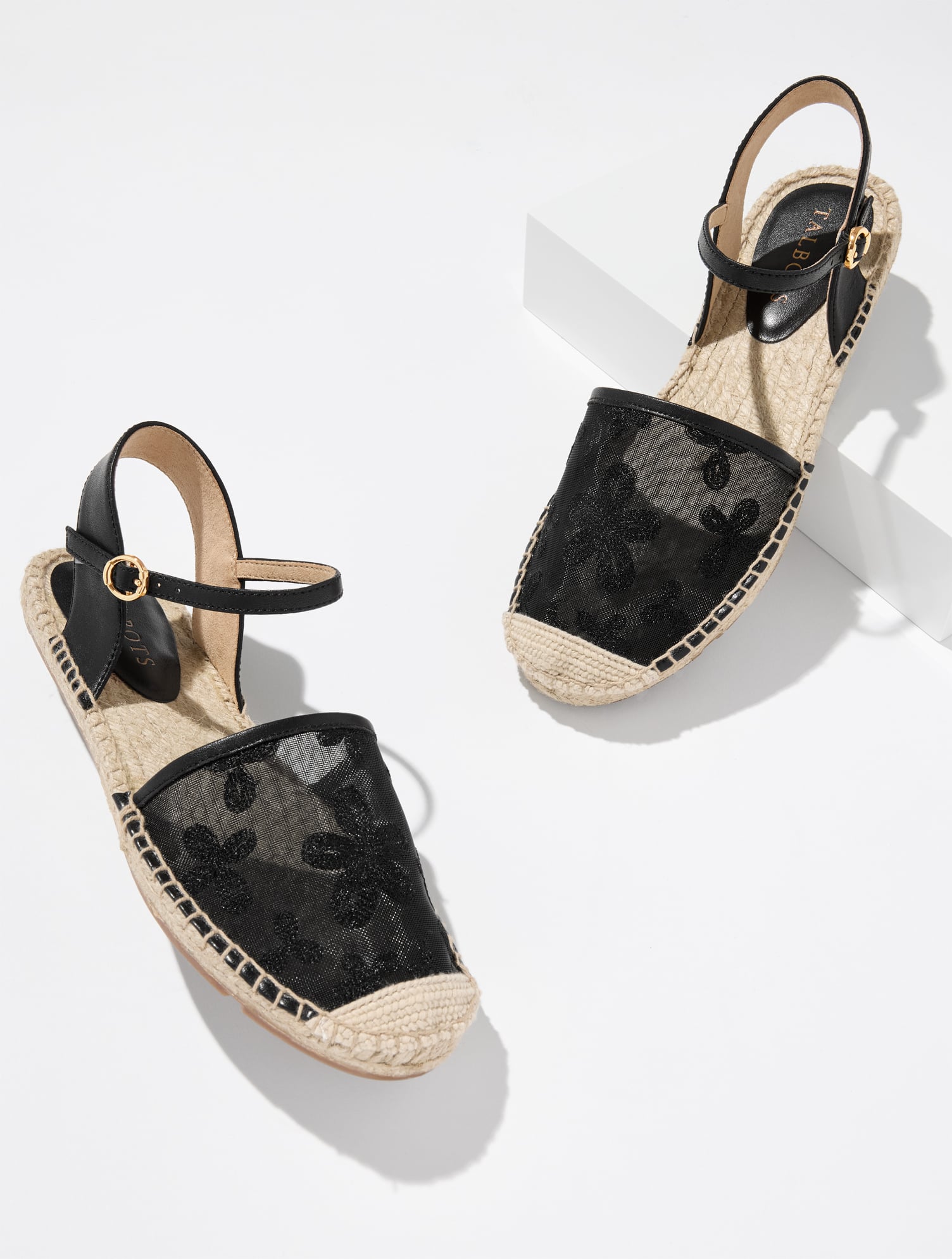 Izzy d’Orsay Espadrille Flats - Embroidered Mesh
