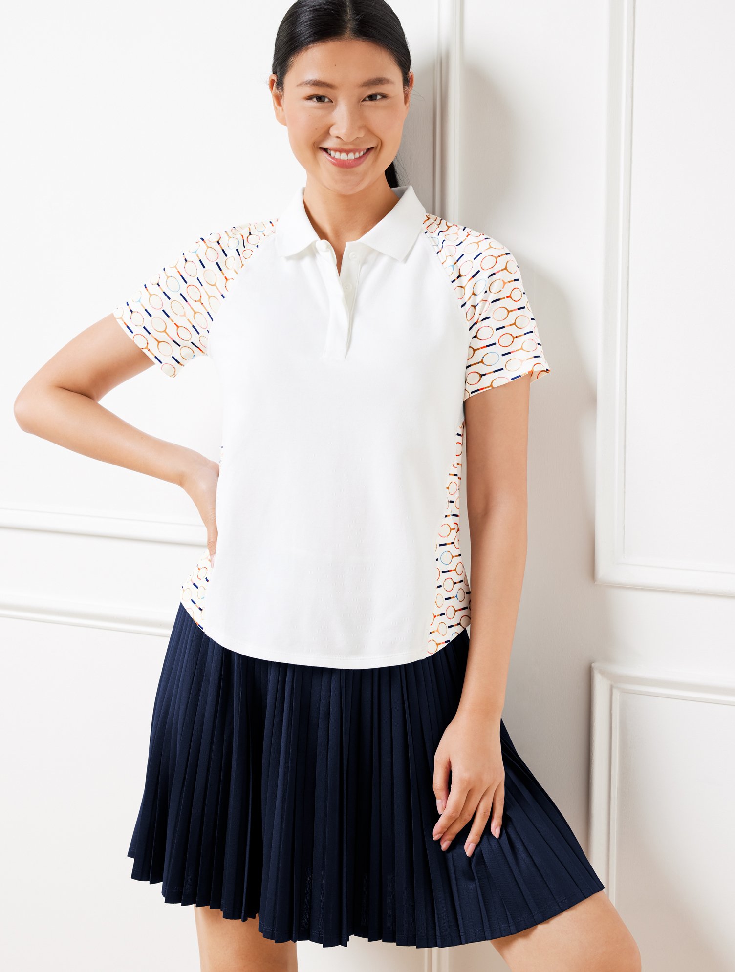 Embroidered Ruffle Sleeve Top | Talbots