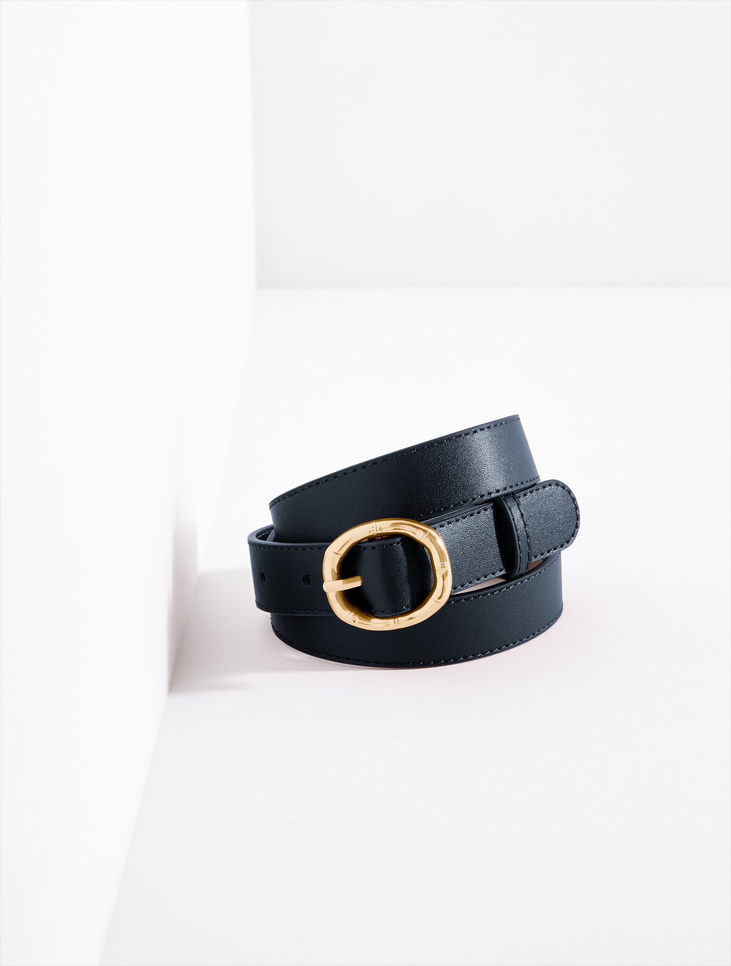 Bamboo Buckle Leather Belt