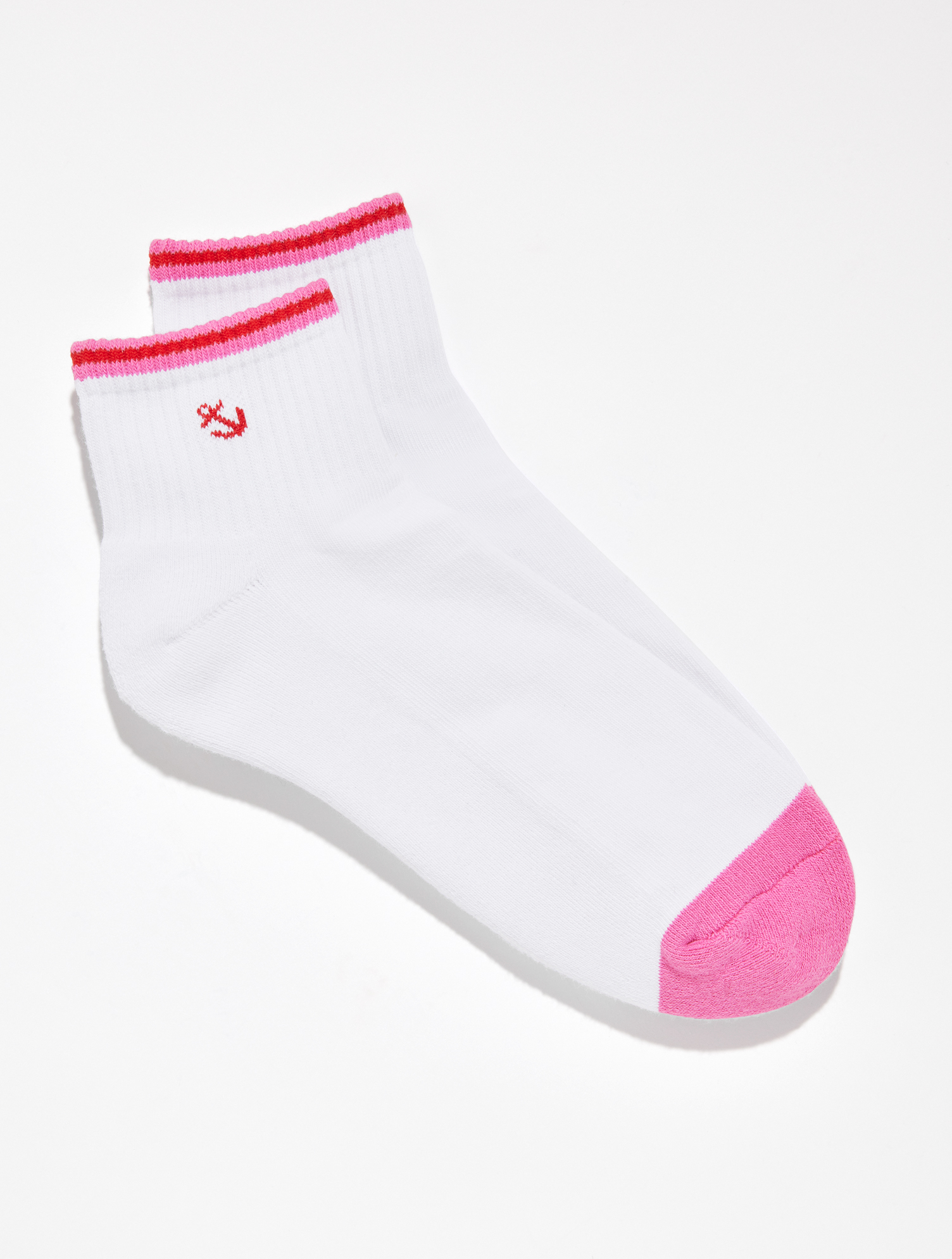 Anchor Athletic Low Top Socks - White - 001 Talbots