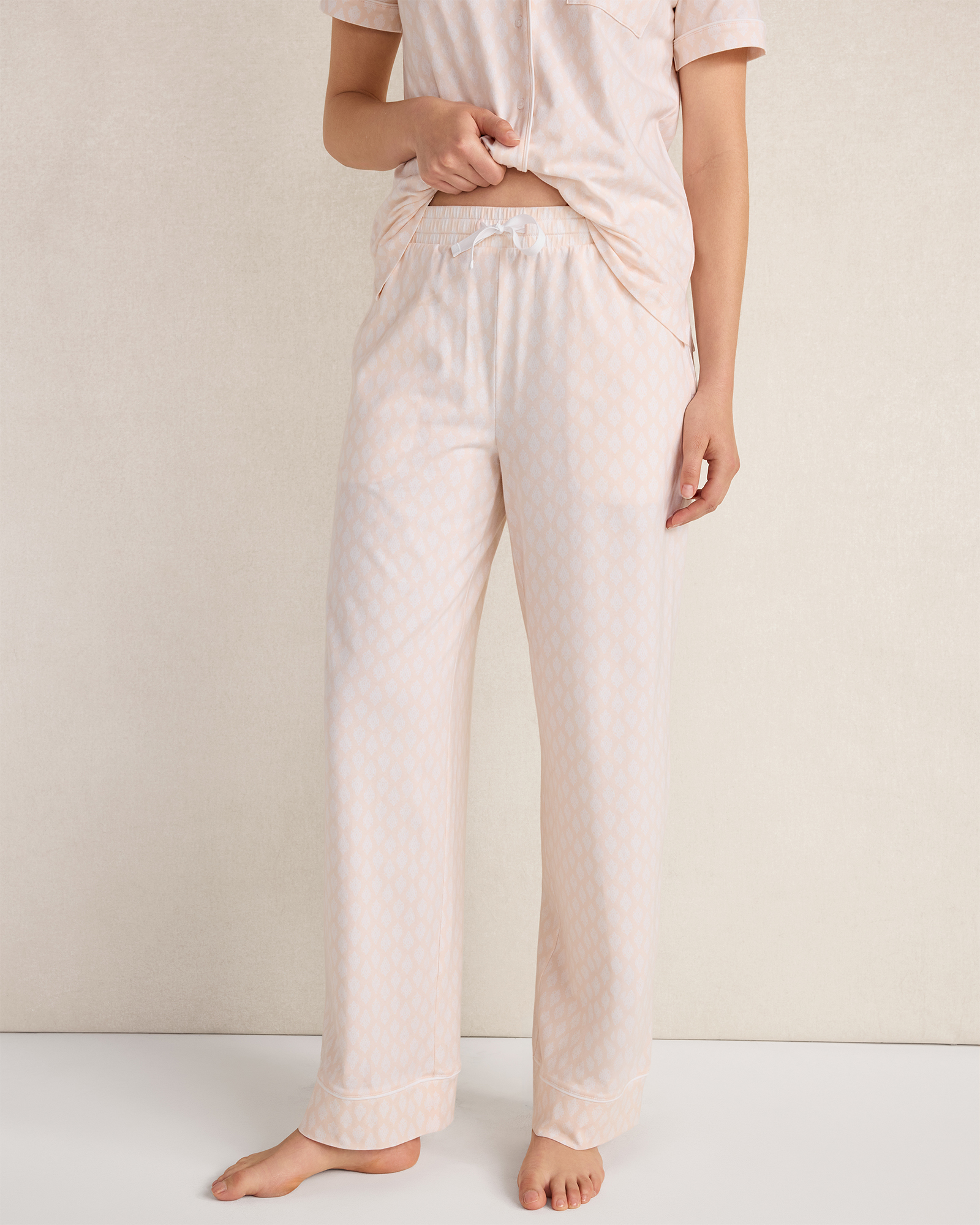 Organic Cotton Jersey Medallion Foulard Pajama Pants