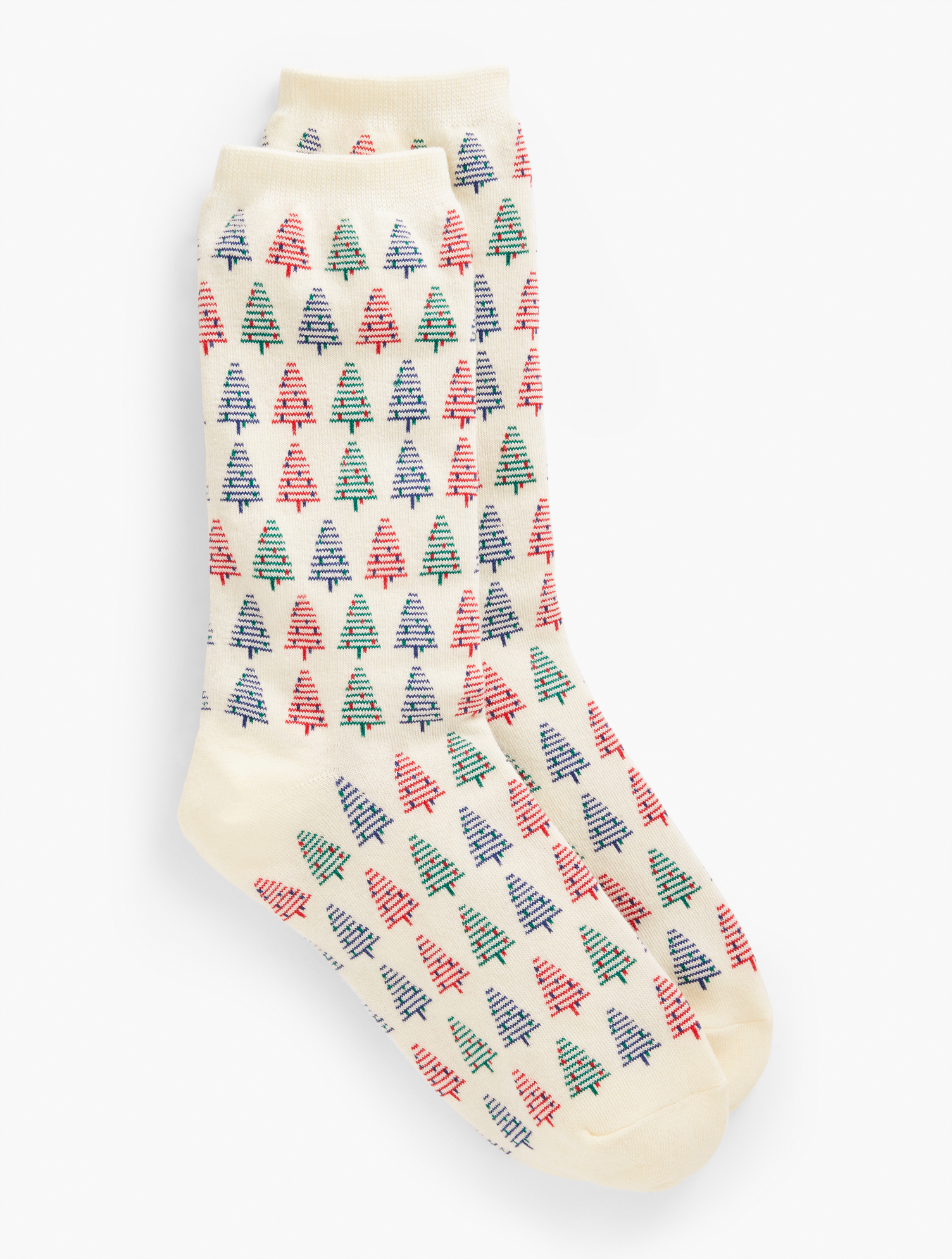 Talbots Trees Trouser Socks - Ivory - 001