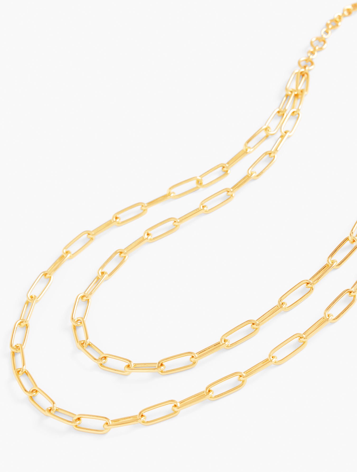 Layered Paperclip Link Necklace - thumbnail 7