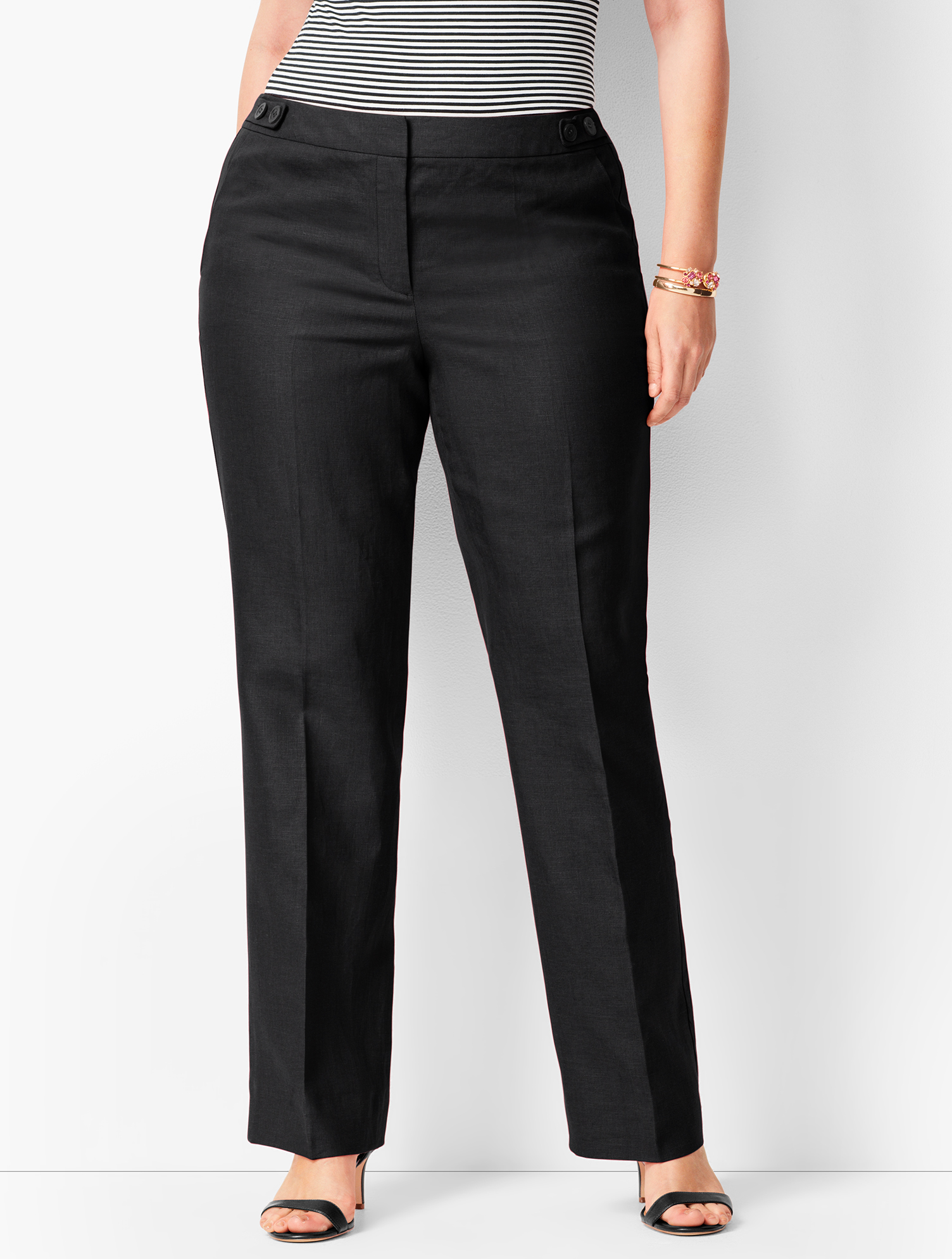 Talbots Windsor Linen Wide-Leg Pants - Curvy Fit | Talbots