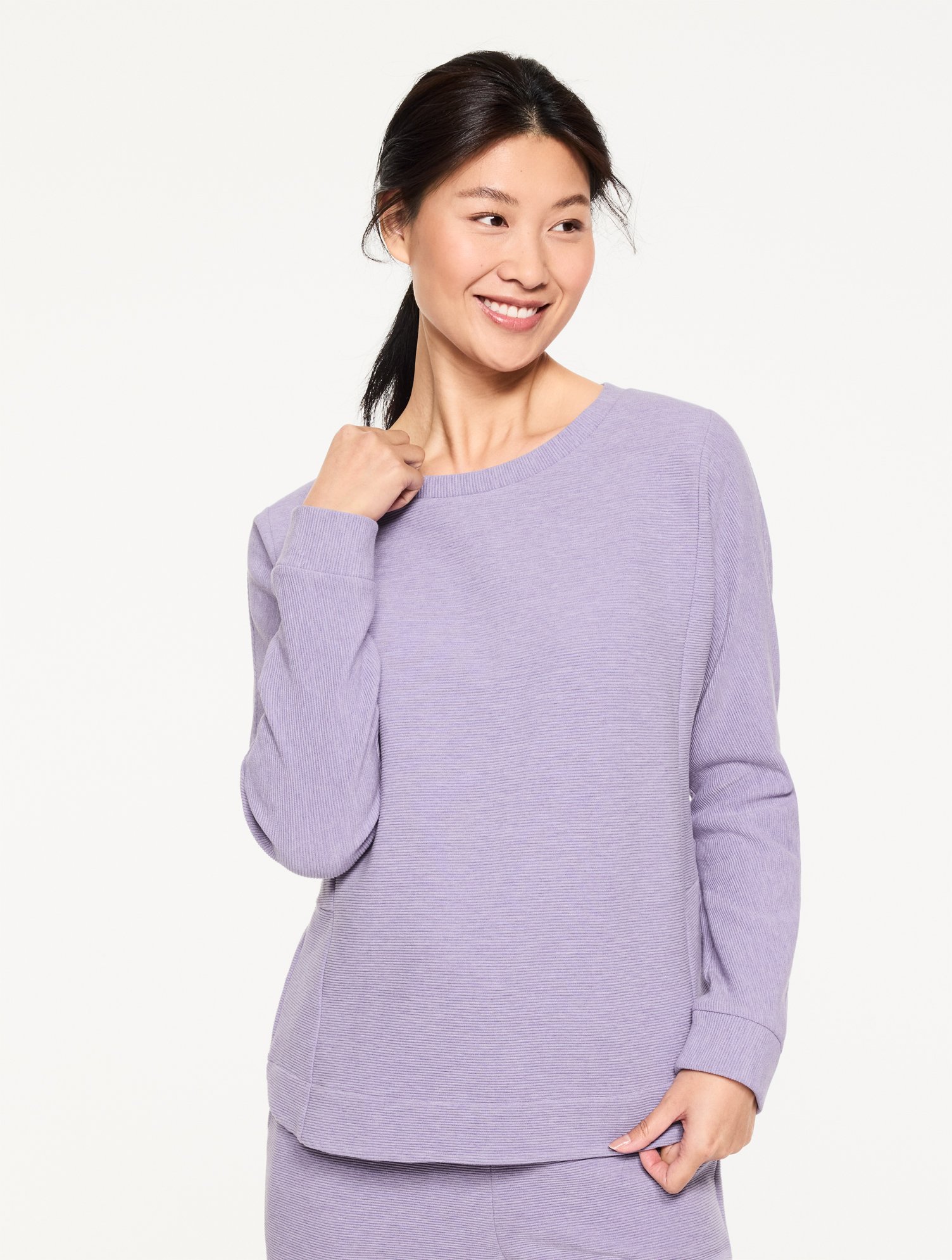 Ottoman Rib Crewneck Pullover